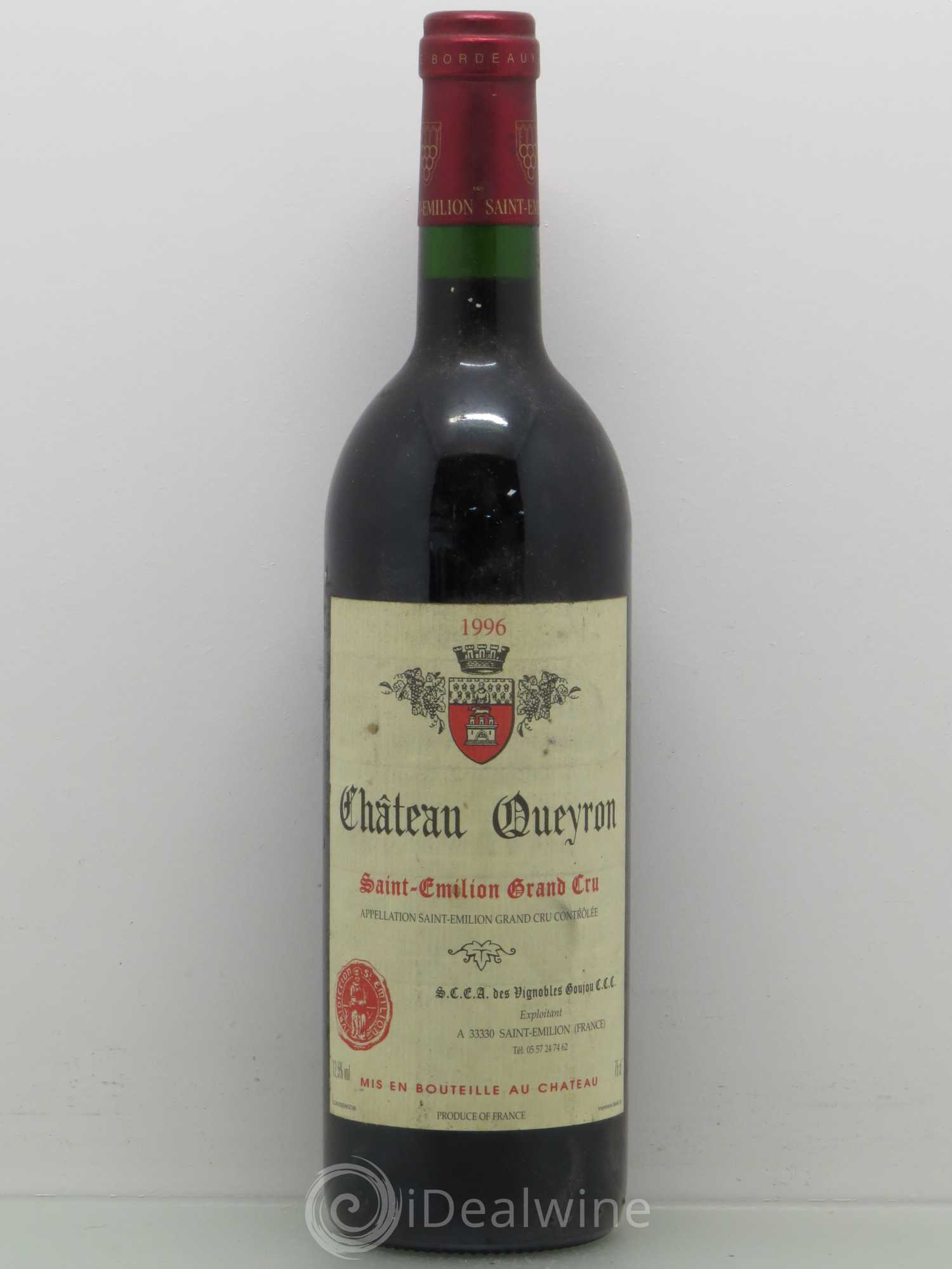 Saint-Émilion Château Queyron 1996 - Posten von 1 Flasche - 0