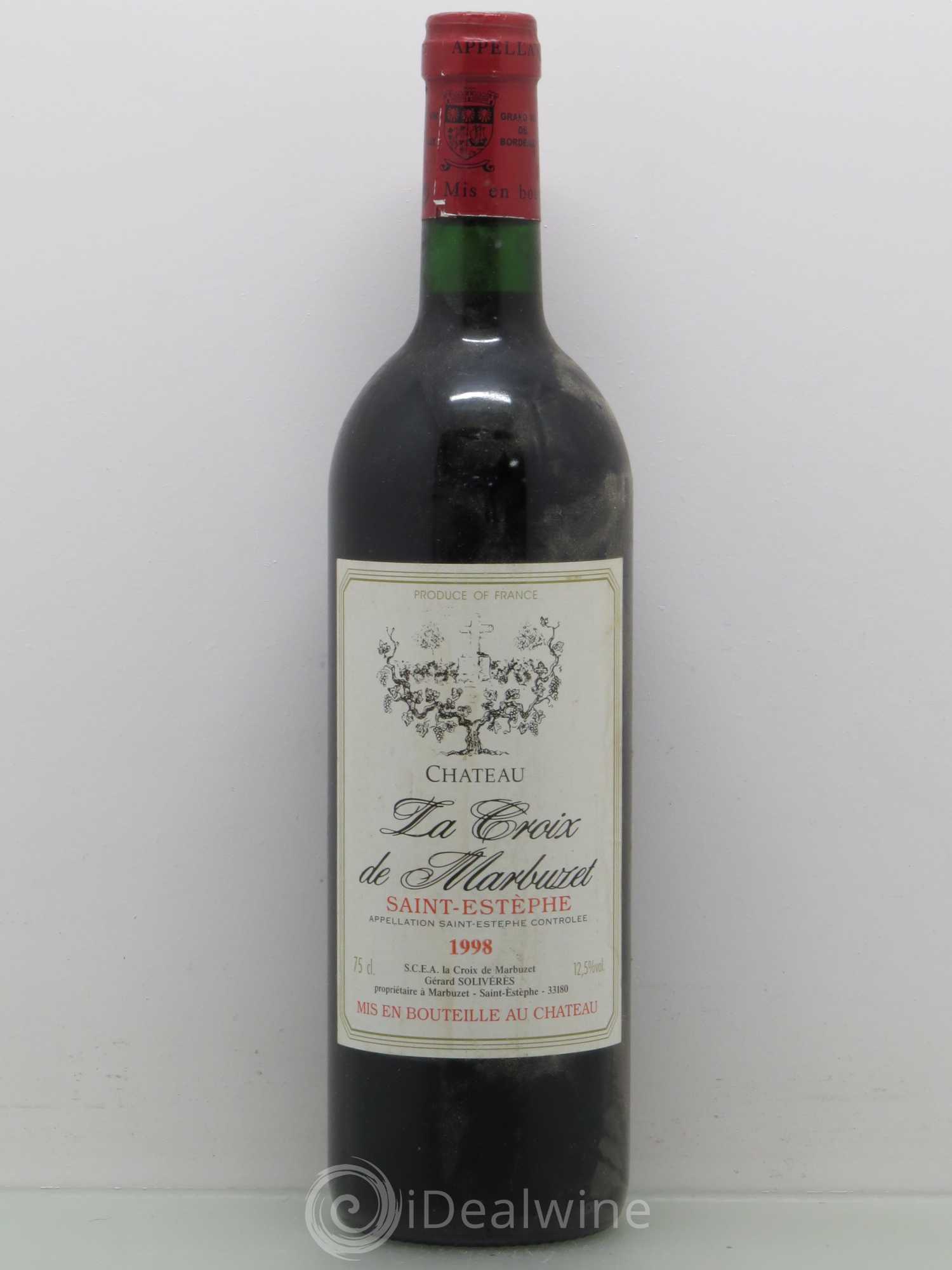 Saint-Estèphe Château La Croix de Marbuzet 1998 - Posten von 1 Flasche - 0