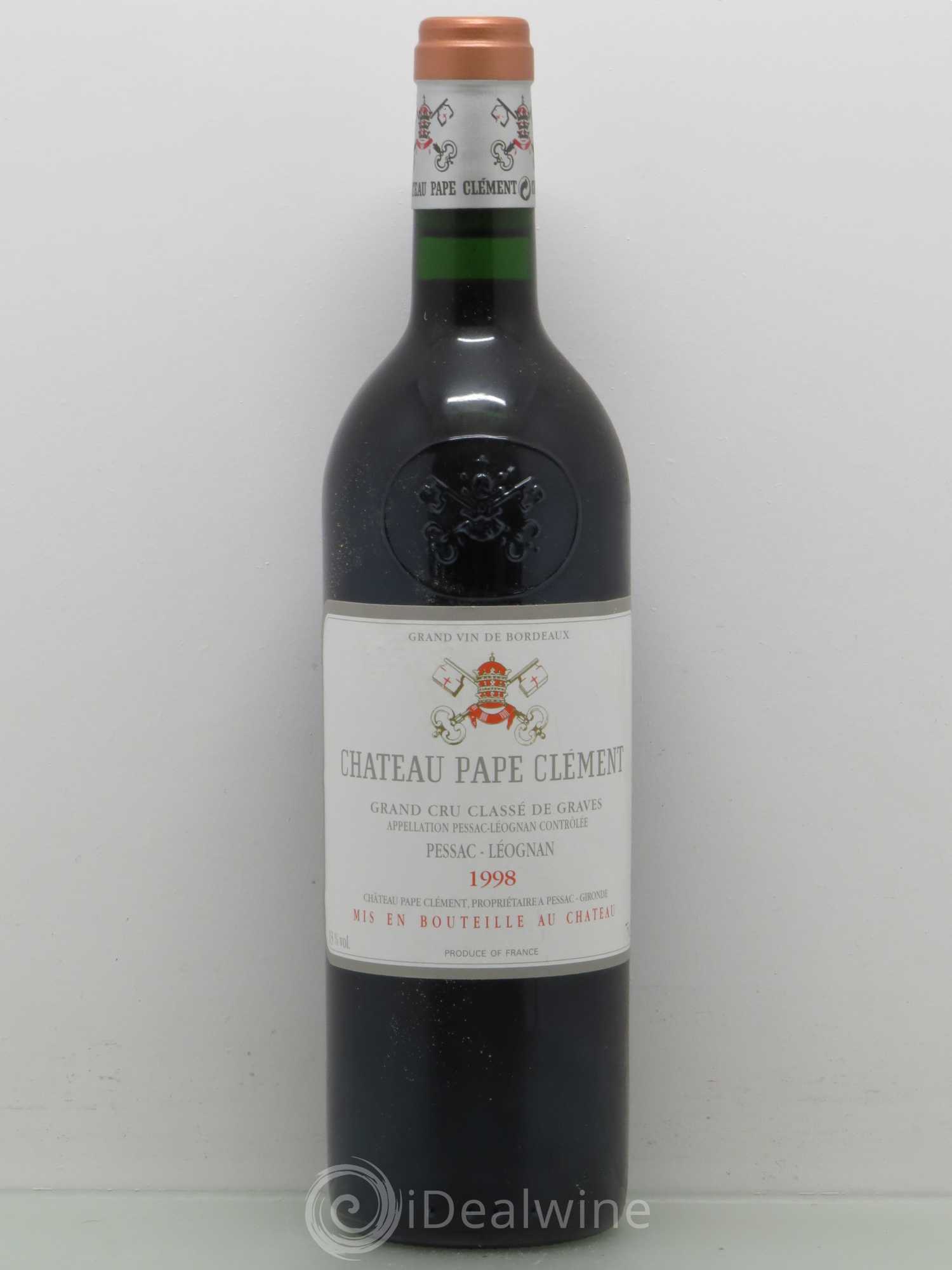 Château Pape Clément Cru Classé de Graves 1998 - Lot de 1 bouteille - 0