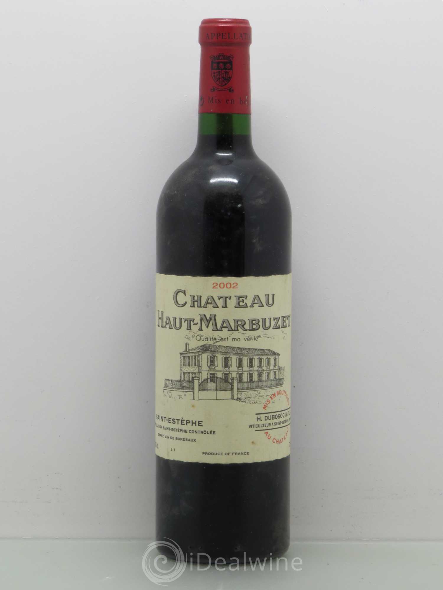 Château Haut Marbuzet 2002 - Lot de 1 bouteille - 0
