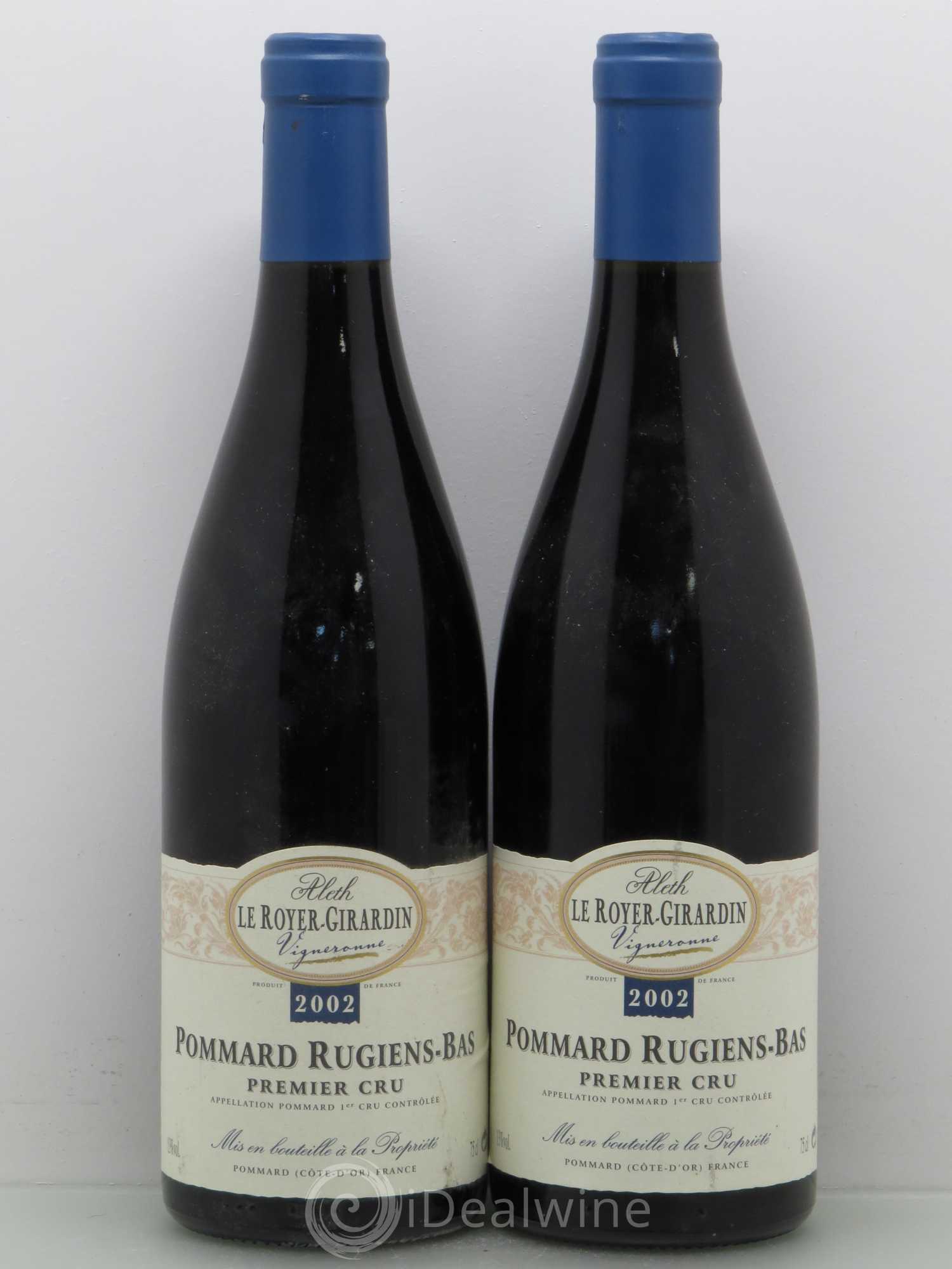 Pommard 1er Cru Rugiens Bas Leroyer Girardin 2002 - Lot de 2 bouteilles - 0