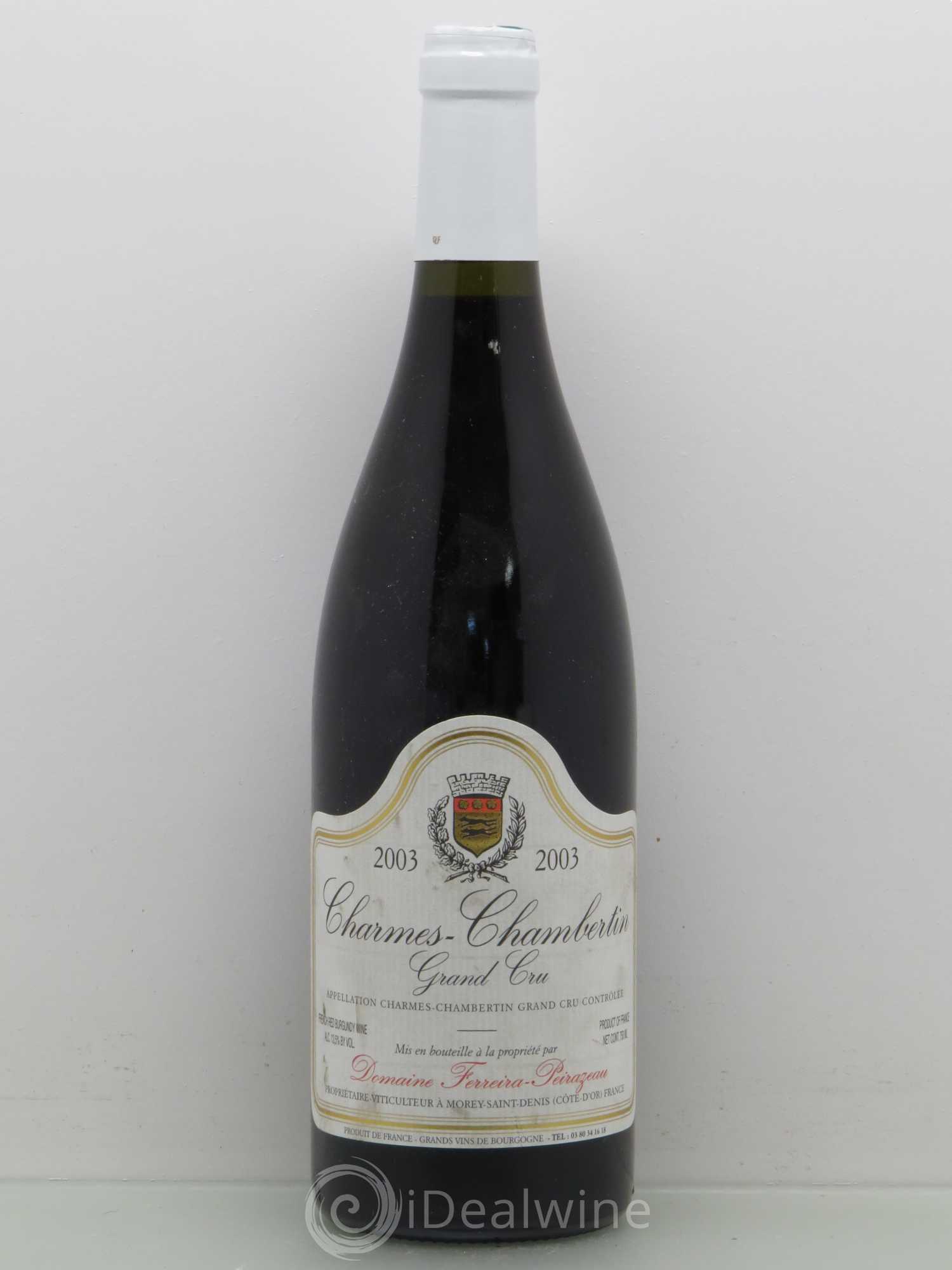 Charmes-Chambertin Grand Cru Ferreira Peirazeau 2003 - Posten von 1 Flasche - 0