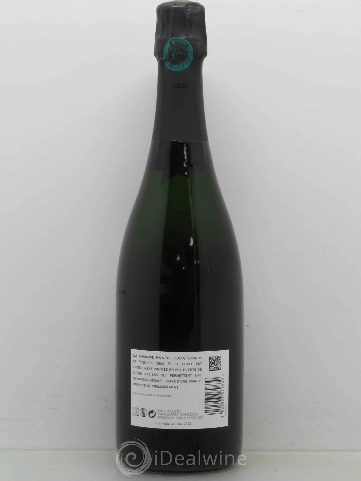 La Grande Année Brut Bollinger 2004 - Lot de 1 bouteille - 1