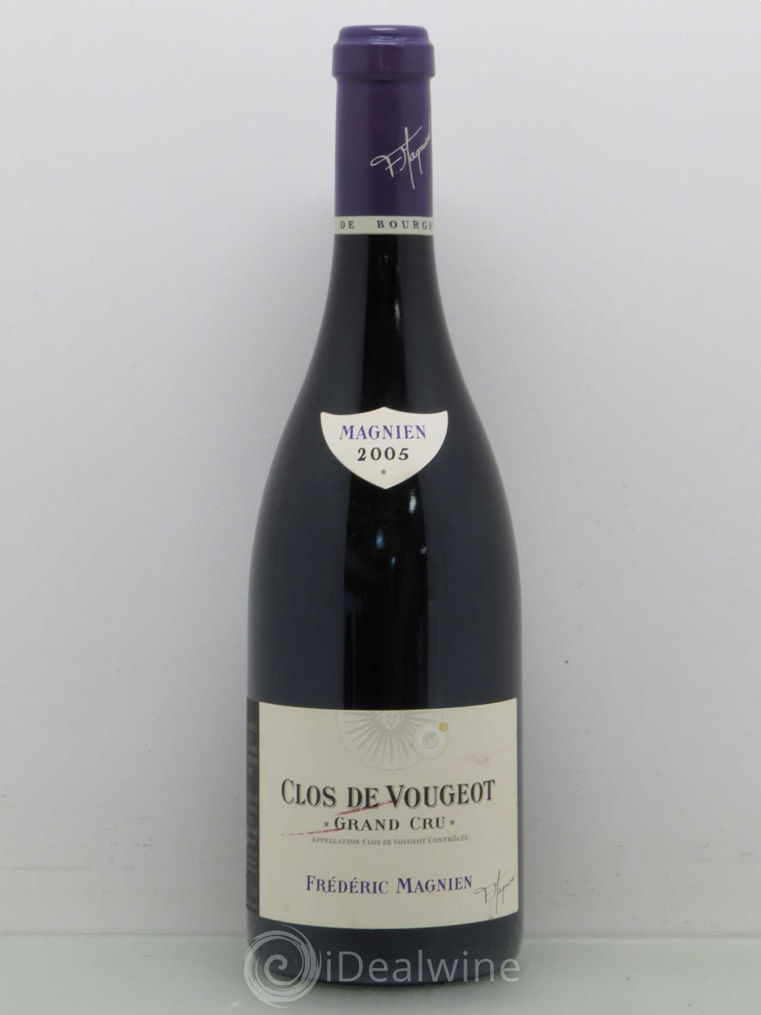 Clos de Vougeot Grand Cru Frederic Magnien 2005 - Lot de 1 bouteille - 0