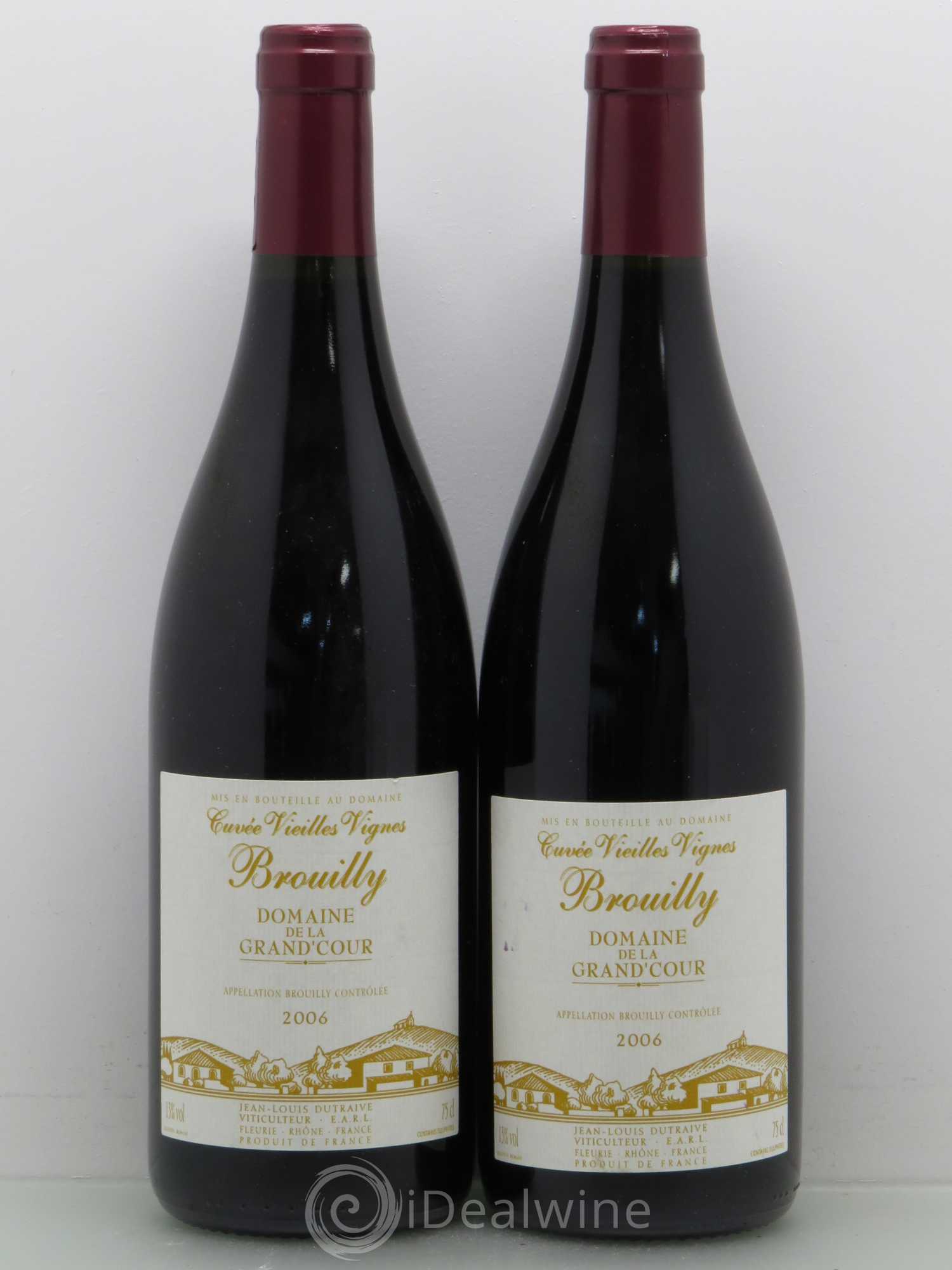 Brouilly Vieilles Vignes Grand'cour (Domaine de la) - Jean-Louis Dutraive 2006 - Lot de 2 bouteilles - 0