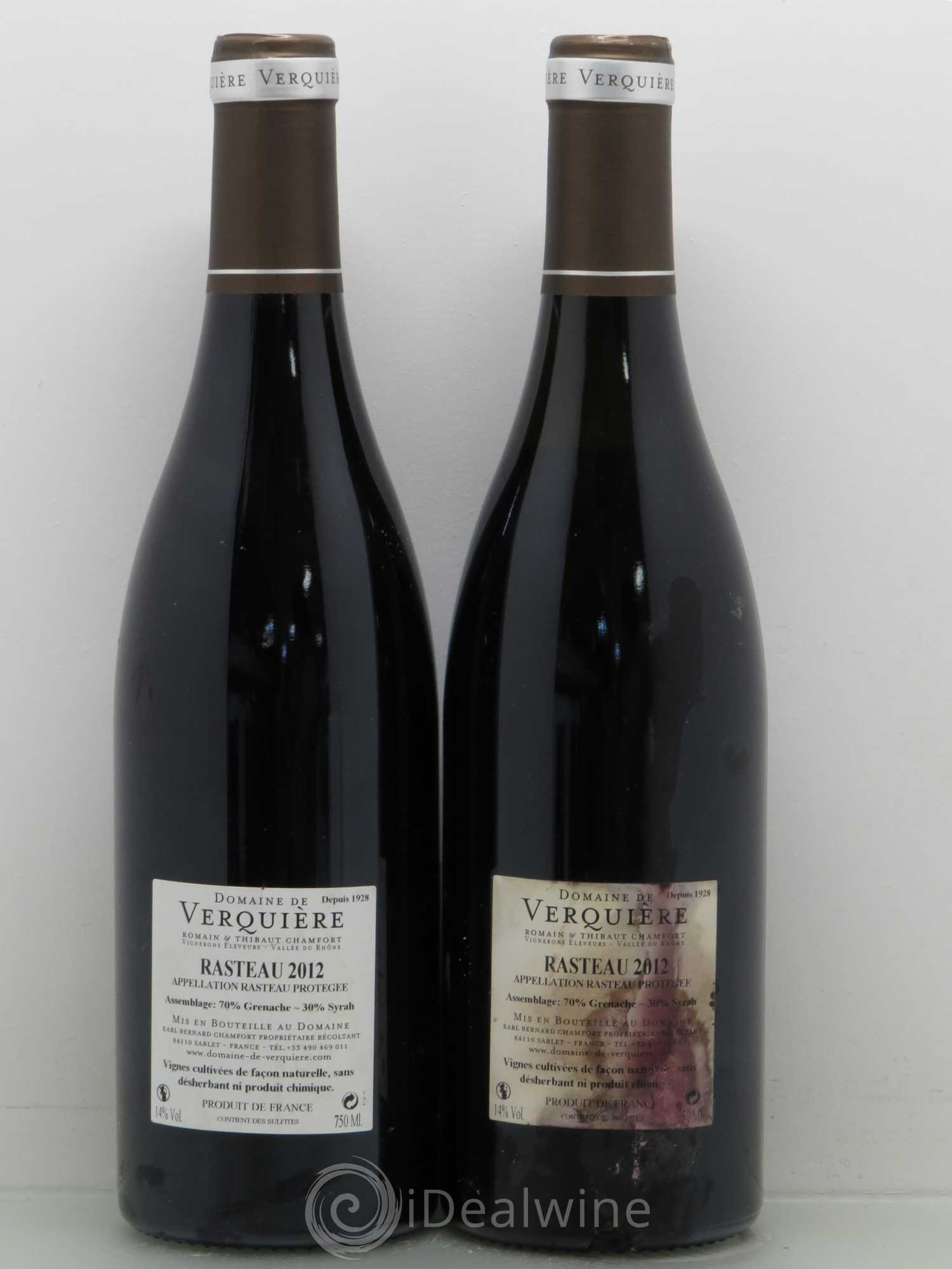 Rasteau Domaine de Verquiere 2012 - Lot de 2 bouteilles - 1