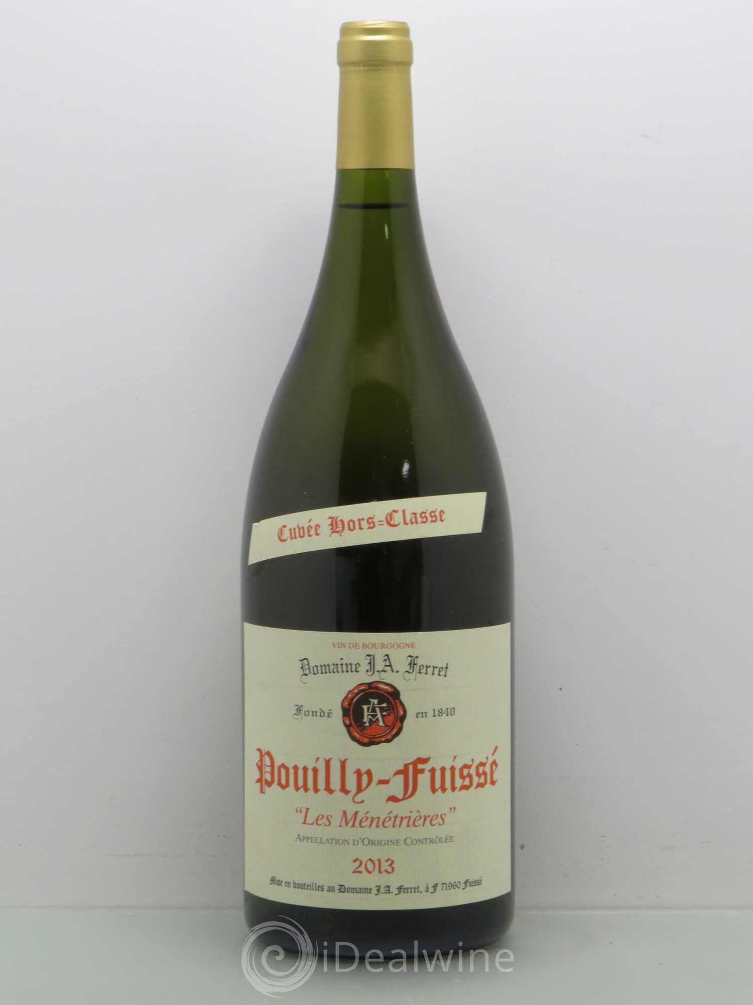 Pouilly-Fuissé 1er Cru Hors Classe Les Ménétrières J.A. Ferret (Domaine) 2013 - Lot de 1 magnum - 0