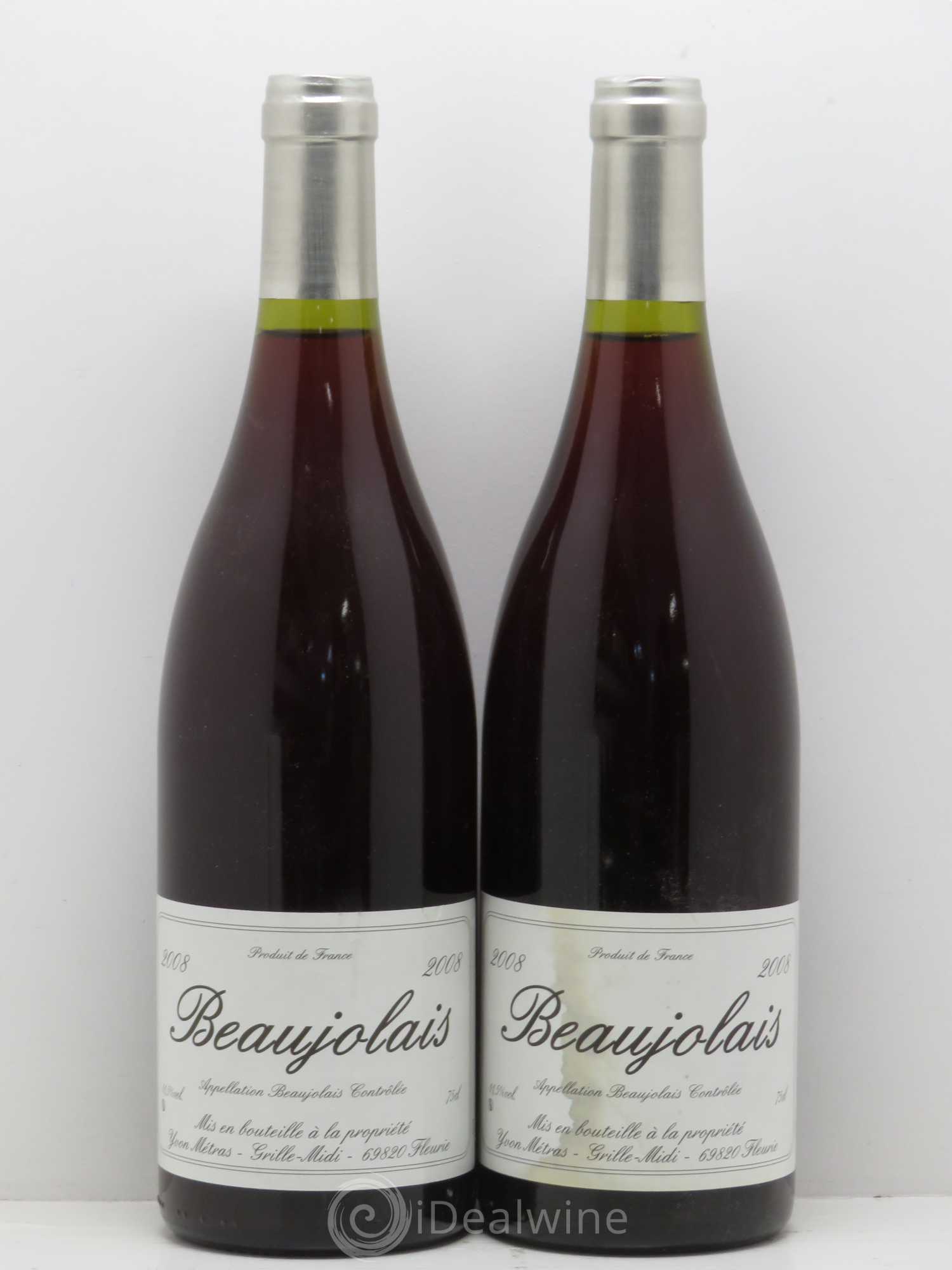 Beaujolais 1ère mise Yvon Métras 2008 - Lot de 2 bouteilles - 0