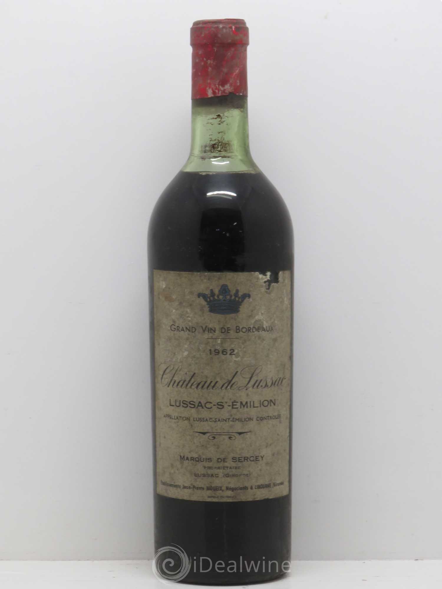 Bordeaux Château de Lussac 1962 - Lot de 1 bouteille - 0