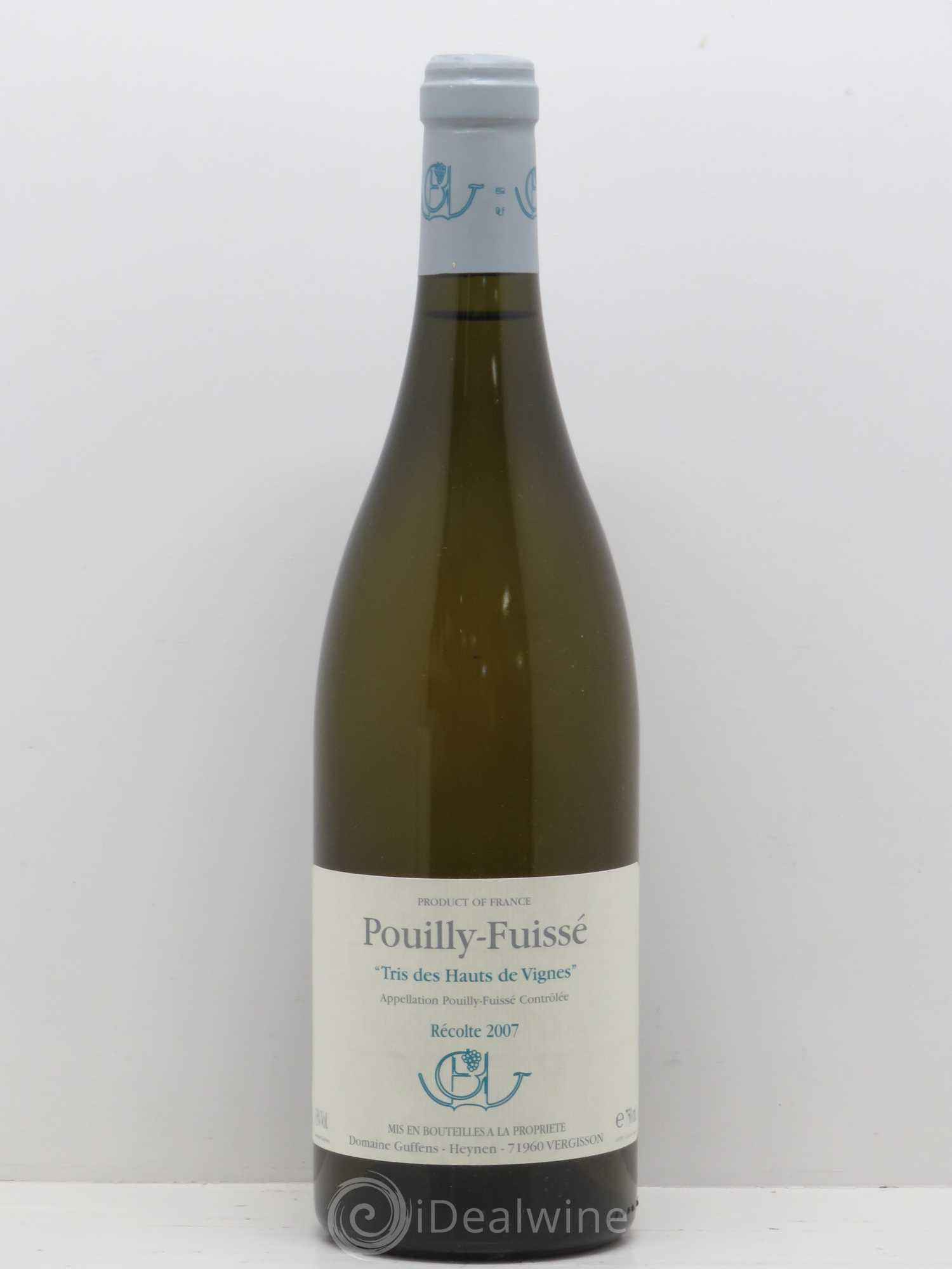Pouilly-Fuissé Tris des Hauts des Vignes Guffens-Heynen 2007 - Lot de 1 bouteille - 0