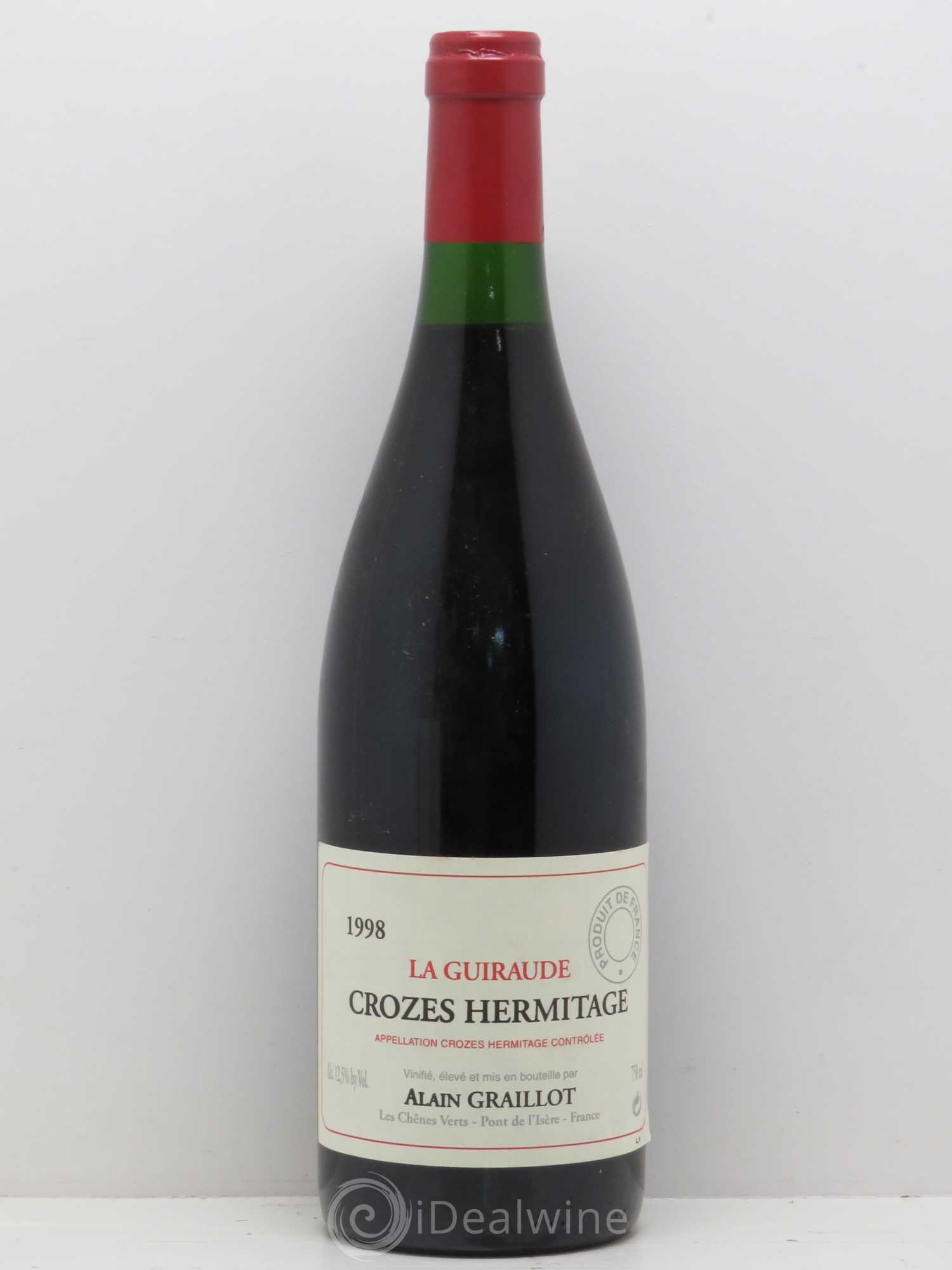 Crozes-Hermitage La Guiraude Domaine Graillot 1998 - Lot de 1 bouteille - 0