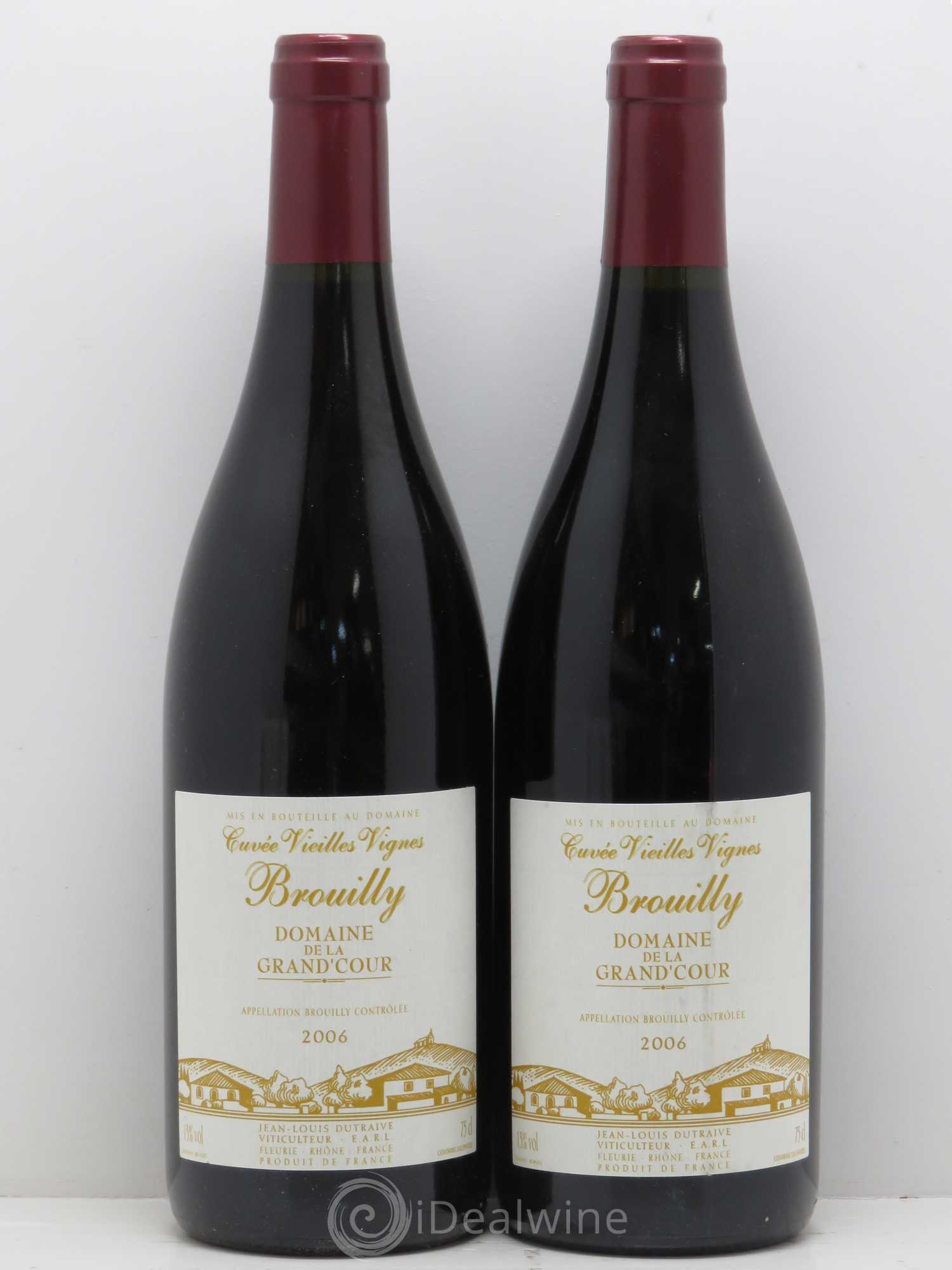 Brouilly Vieilles Vignes Grand'cour (Domaine de la) - Jean-Louis Dutraive 2006 - Lot de 2 bouteilles - 0