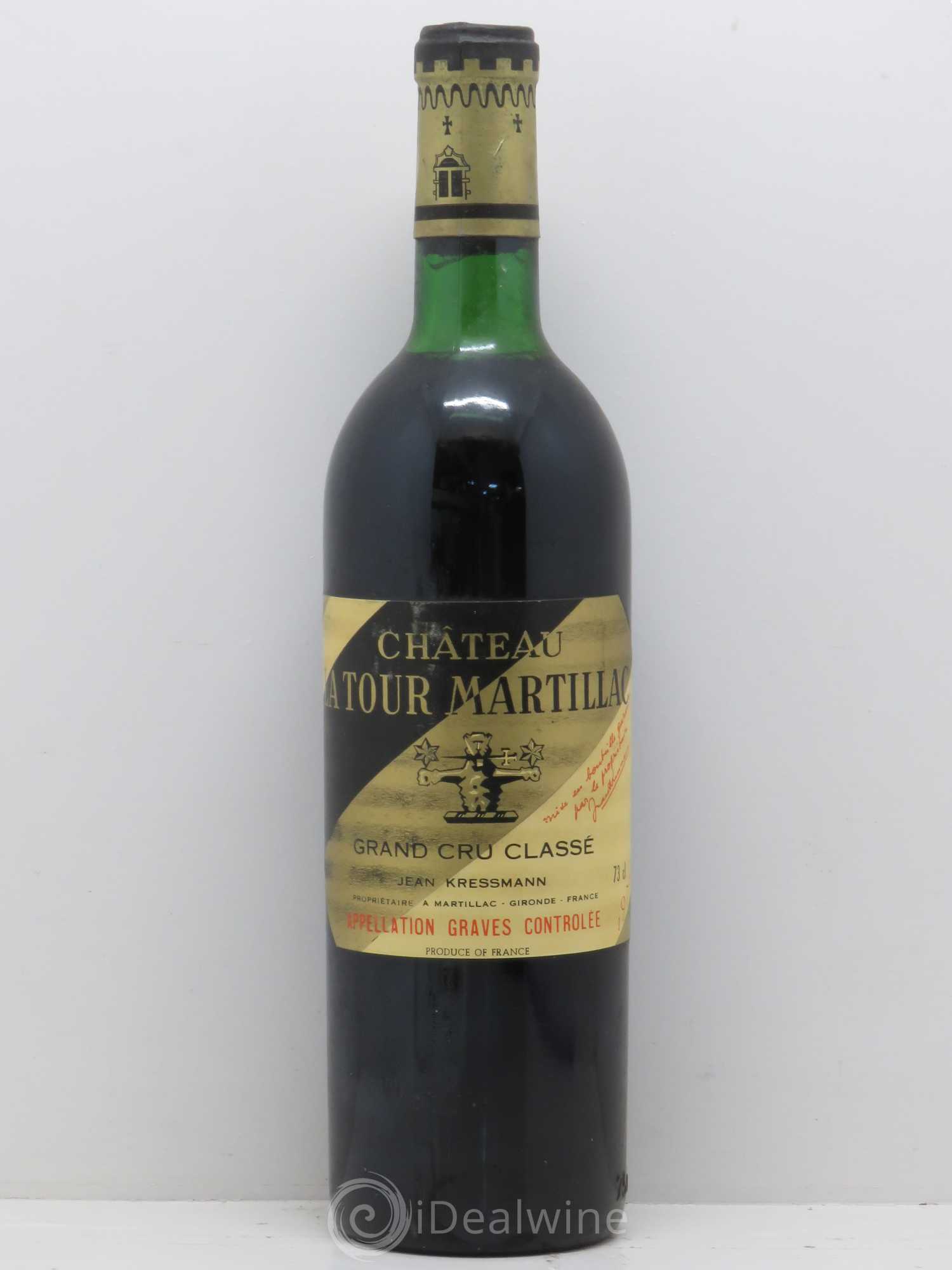 Château Latour-Martillac Cru Classé de Graves 1971 - Lot de 1 bouteille - 0