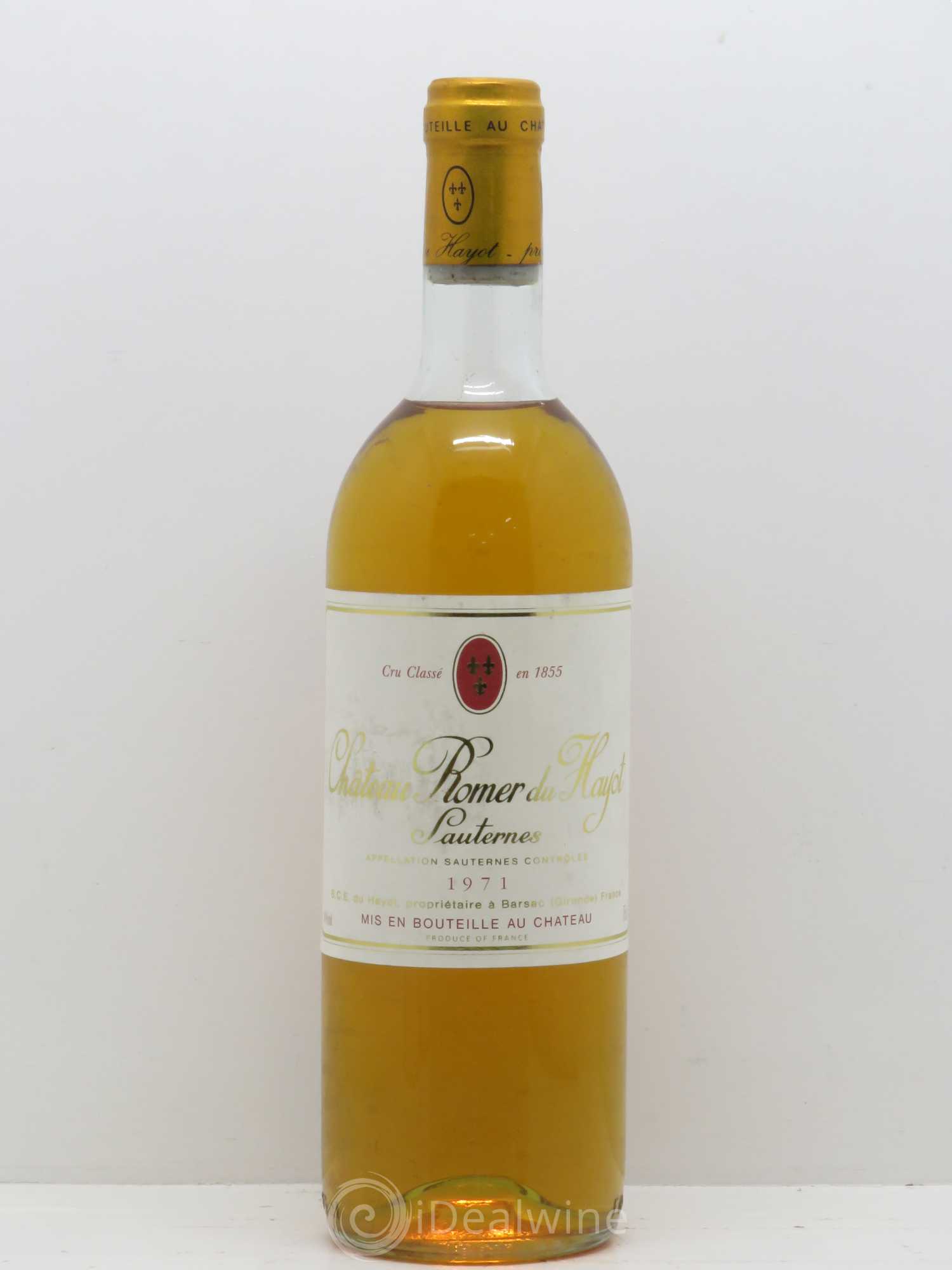 Château Romer du Hayot 2ème Grand Cru Classé 1971 - Lotto di 1 bottiglia - 0