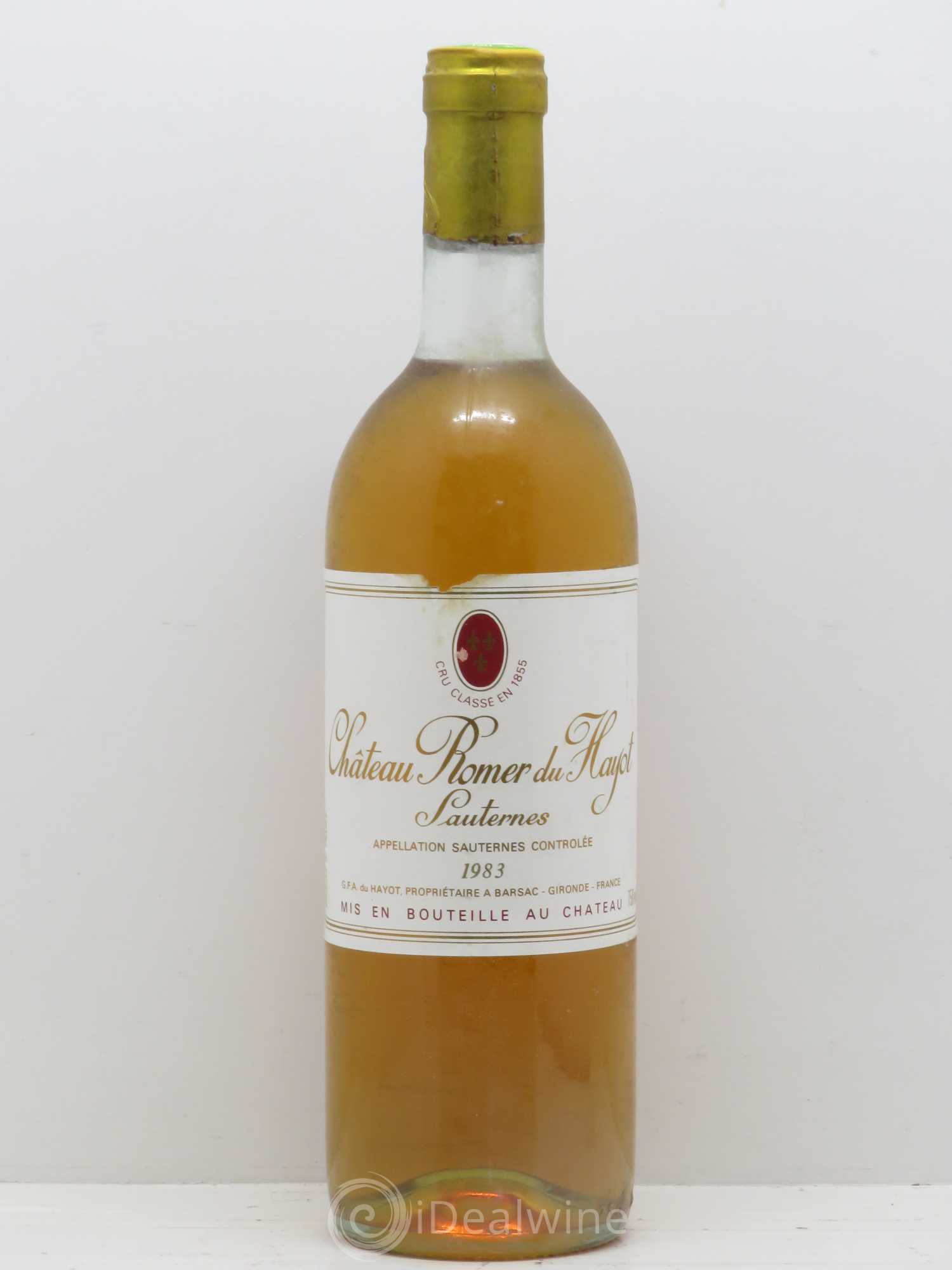 Château Romer du Hayot 2ème Grand Cru Classé 1983 - Lotto di 1 bottiglia - 0