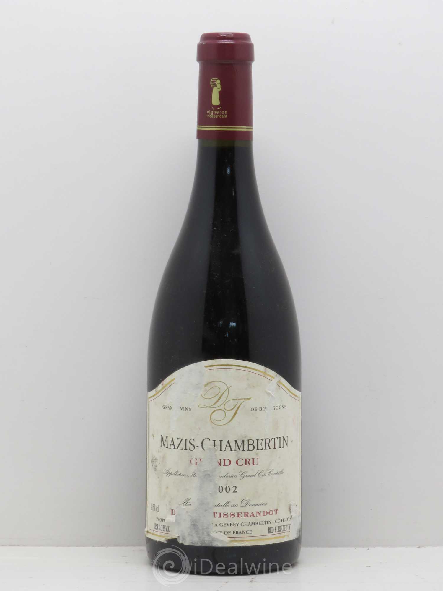 Mazis-Chambertin Grand Cru Dupont-Tisserandot (Domaine) 2002 - Lot de 1 bouteille - 0