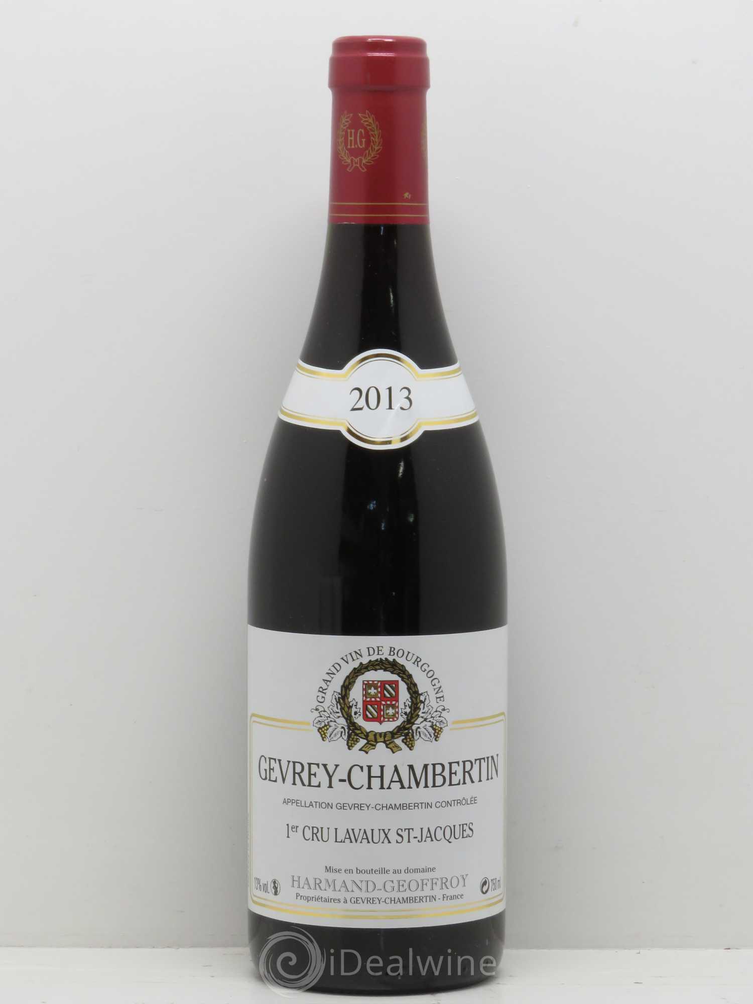 Gevrey-Chambertin 1er Cru Lavaux Saint Jacques Harmand-Geoffroy (Domaine) 2013 - Lot de 1 bouteille - 0