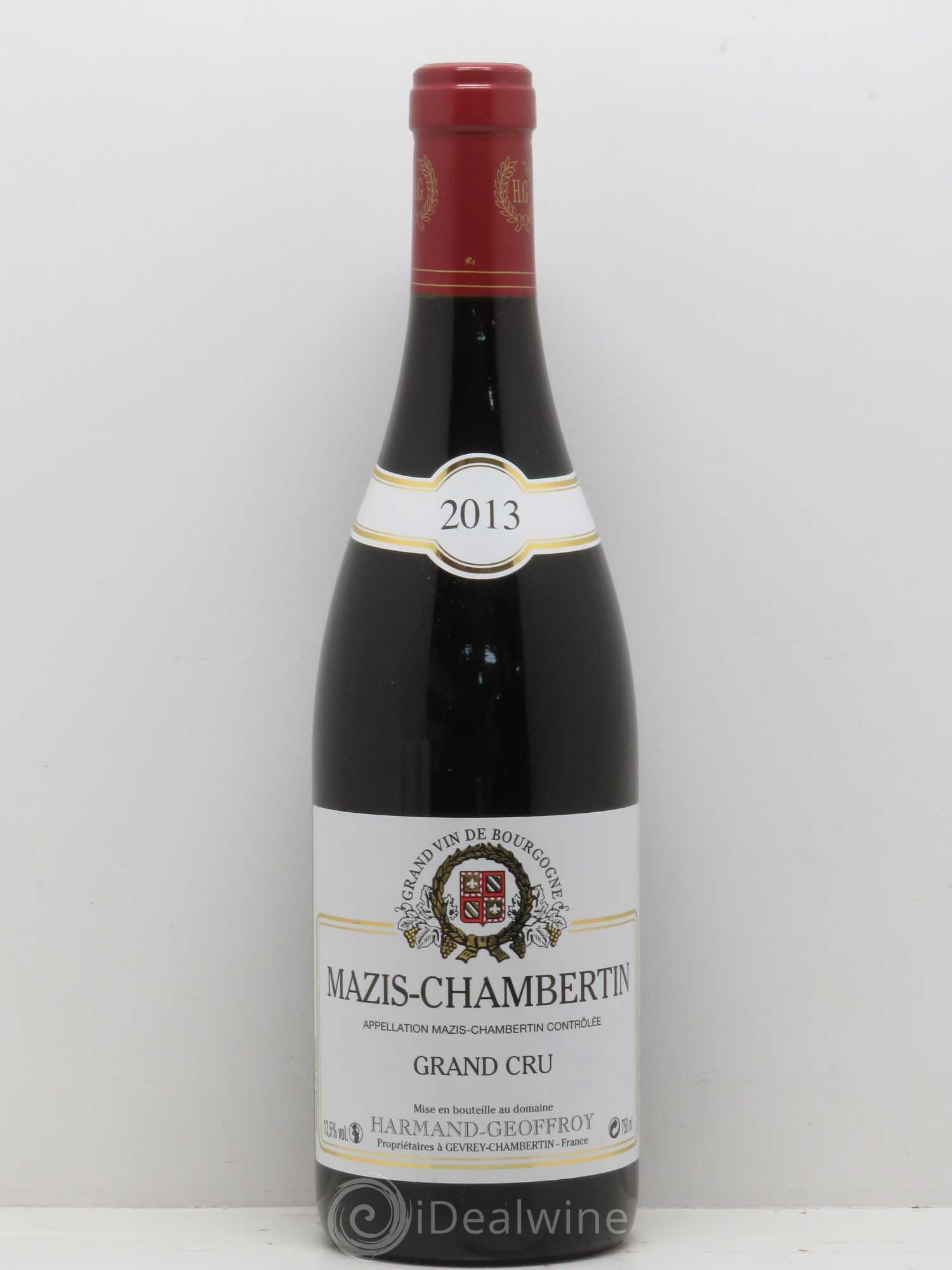 Mazis-Chambertin Grand Cru Harmand-Geoffroy (Domaine) 2013 - Lot de 1 bouteille - 0