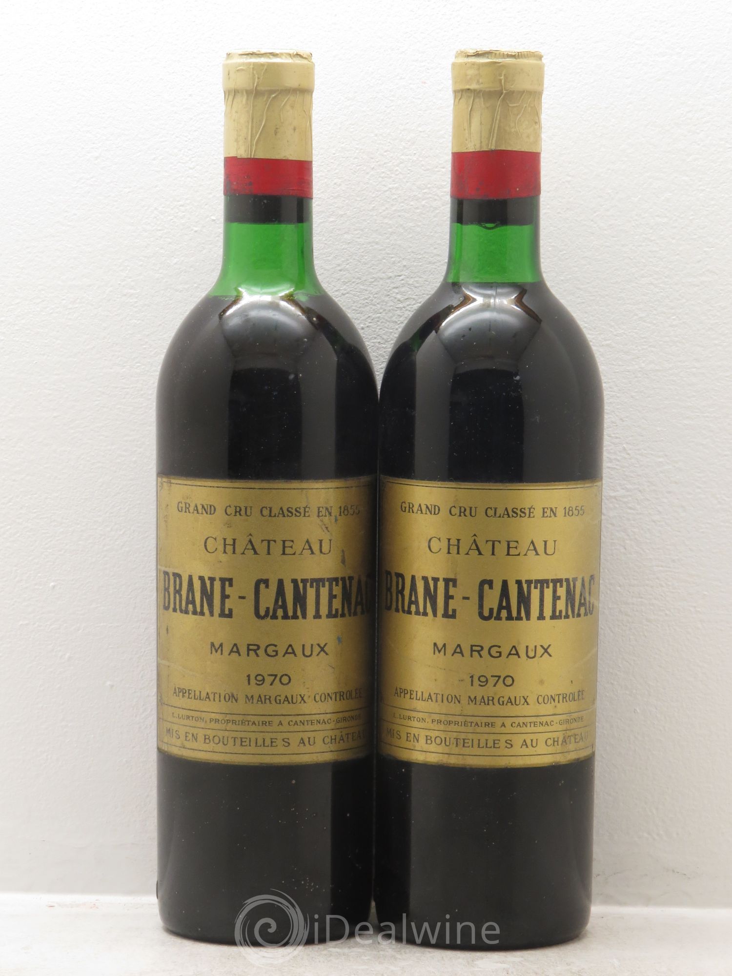 Château Brane Cantenac 2ème Grand Cru Classé 1970 - Lot de 2 bouteilles - 0