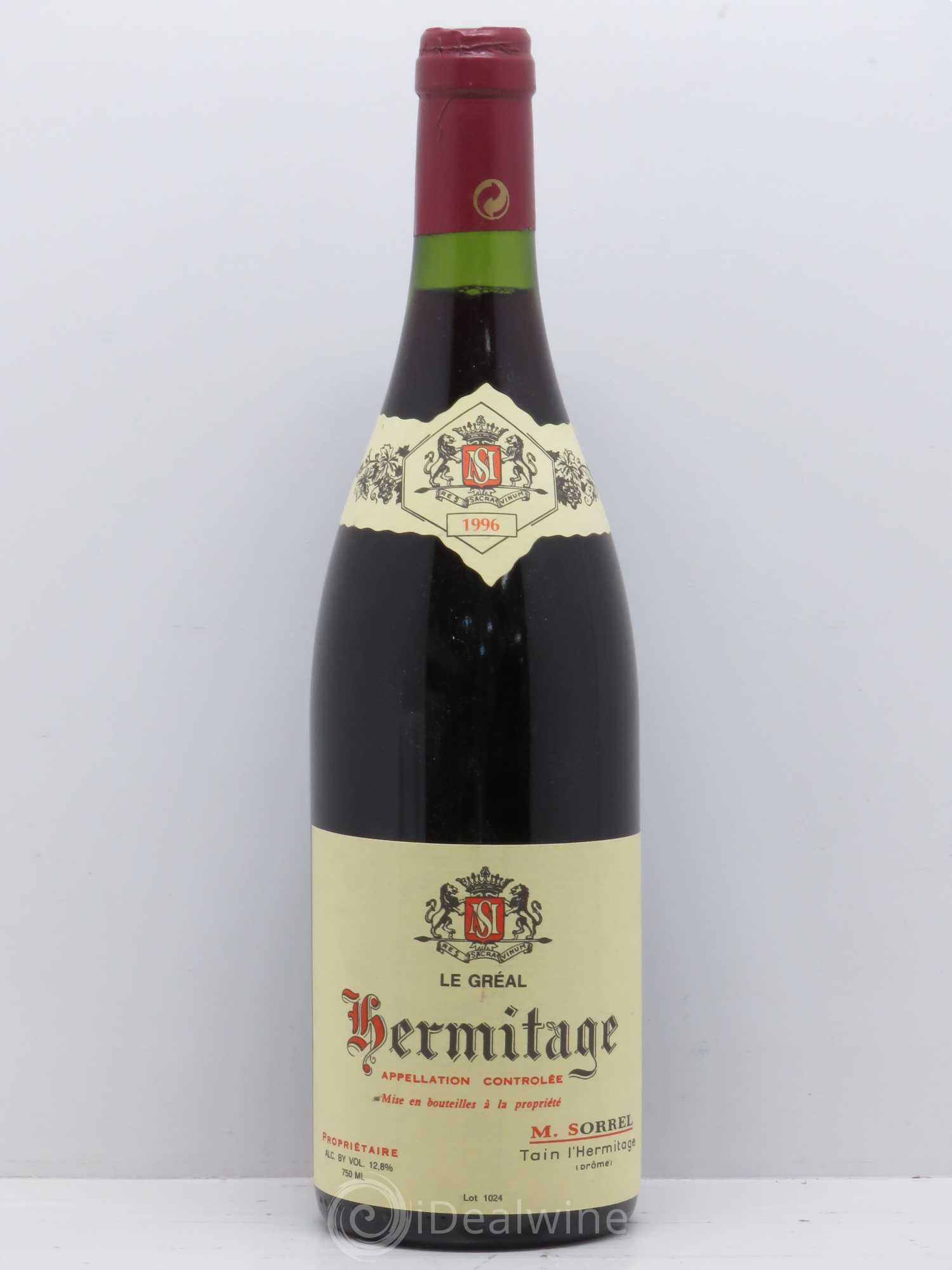 Hermitage Le Gréal Marc Sorrel 1996 - Lot de 1 bouteille - 0