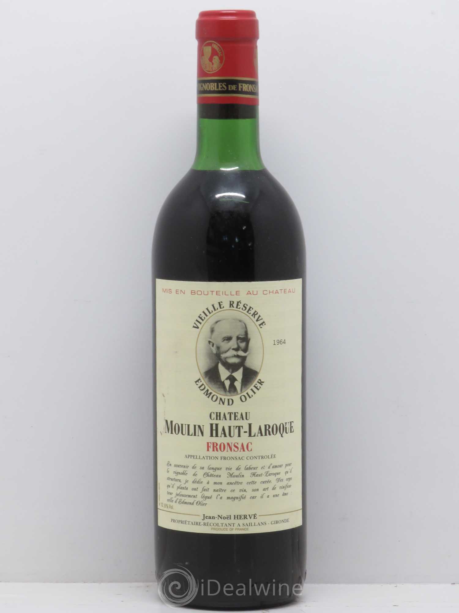 Fronsac Château Moulin Haut Laroque 1964 - Posten von 1 Flasche - 0