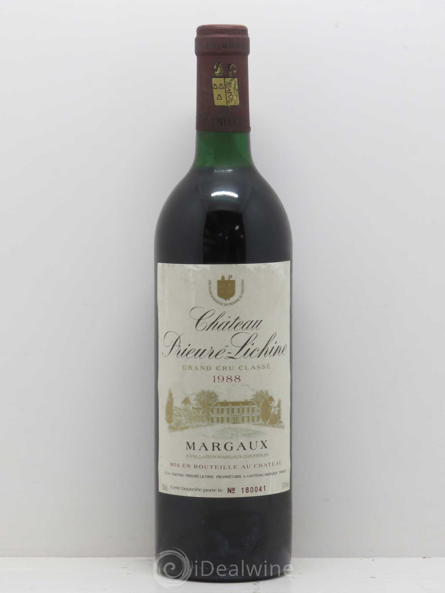 Château Prieuré Lichine 4ème Grand Cru Classé 1988 - Lot de 1 bouteille - 0