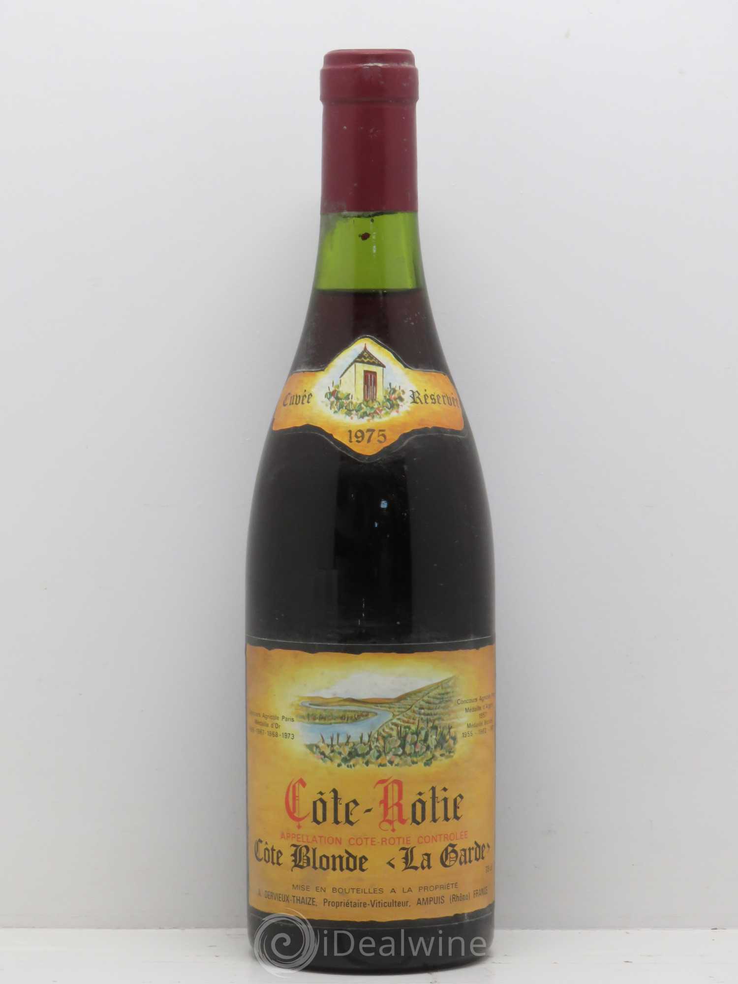 Côte-Rôtie Cote Blonde La Garde Dervieux Thaize 1975 - Posten von 1 Flasche - 0