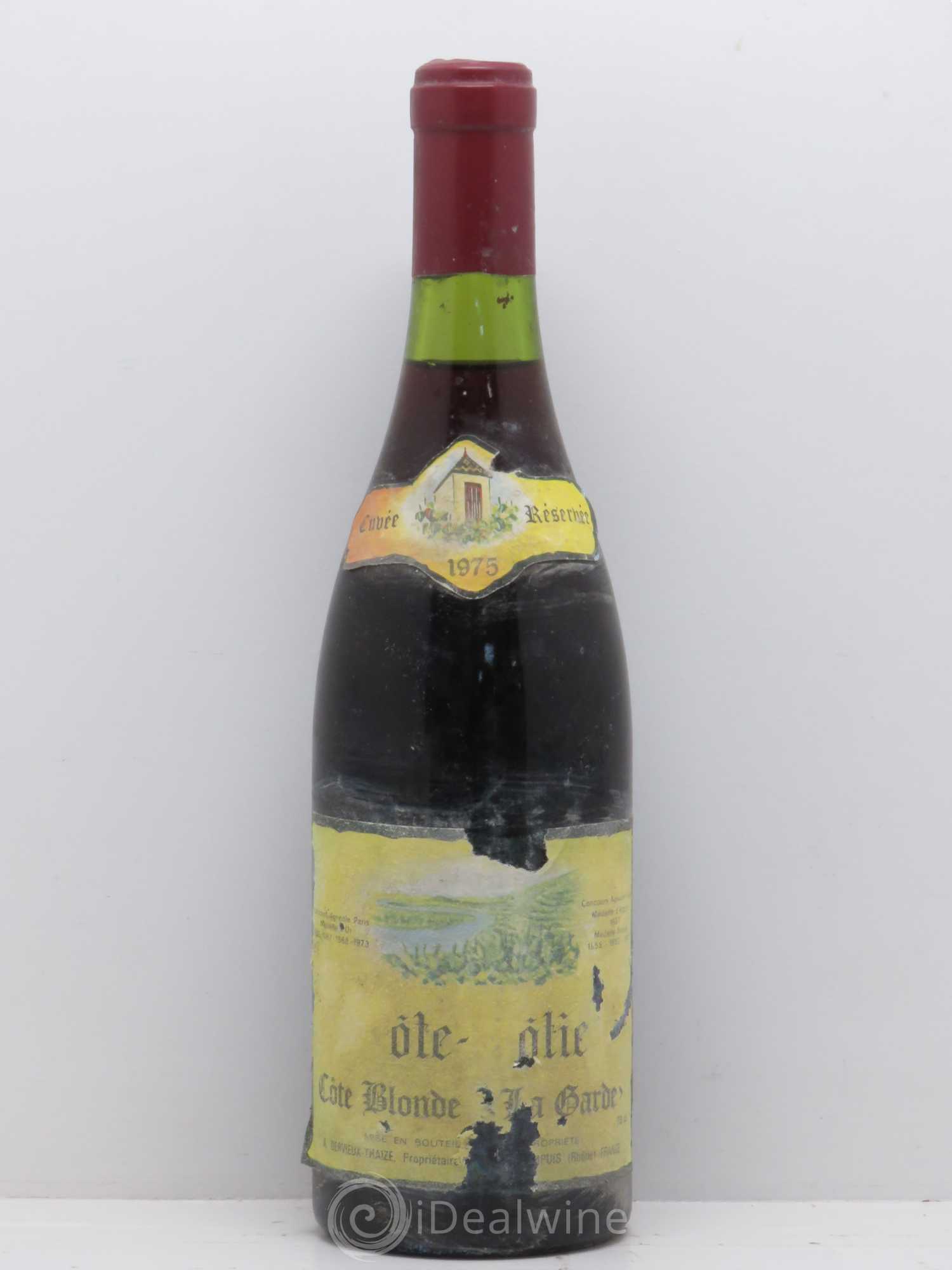 Côte-Rôtie Cote Blonde La Garde Dervieux Thaize 1975 - Posten von 1 Flasche - 0