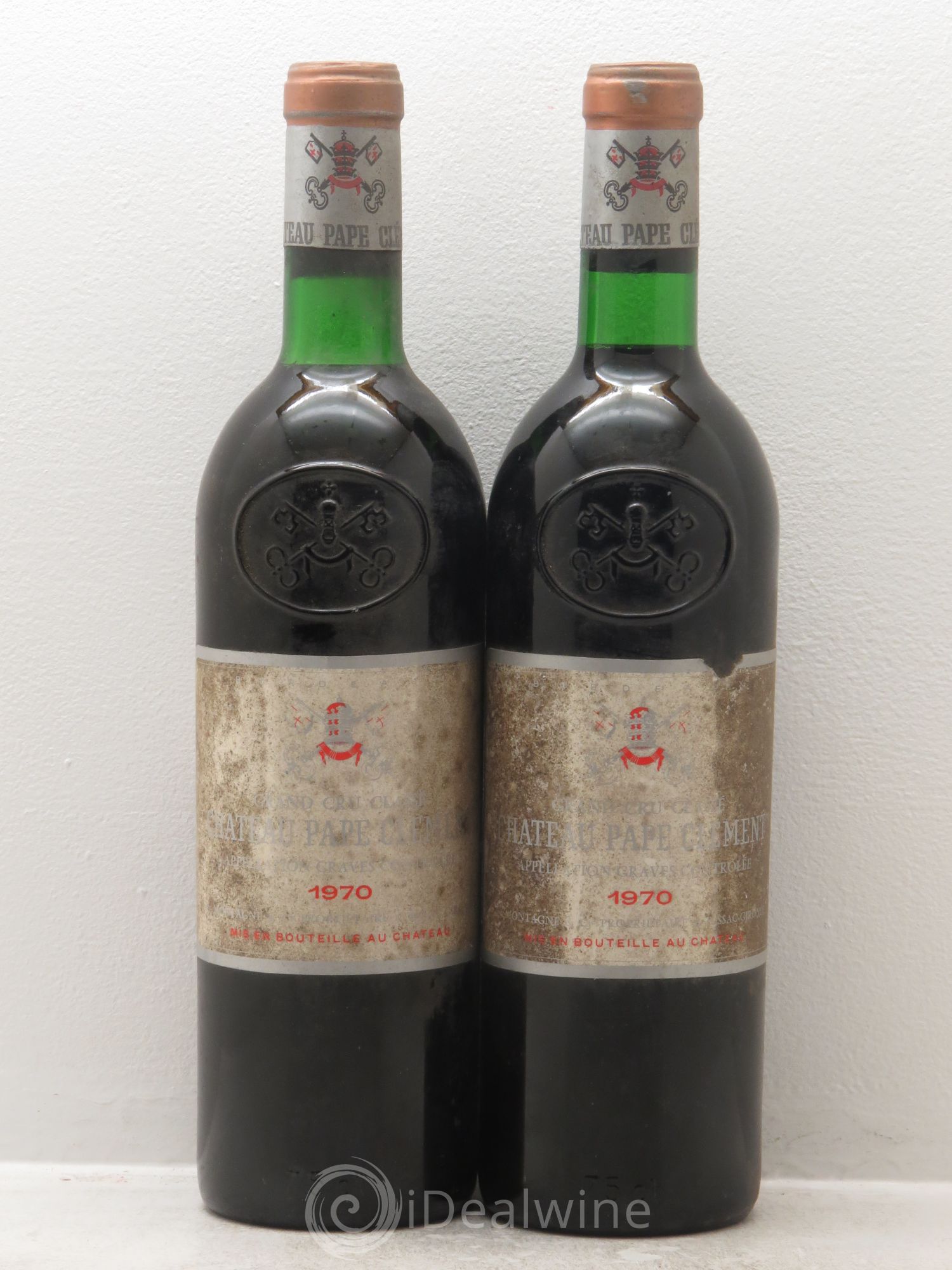 Château Pape Clément Cru Classé de Graves 1970 - Lot de 2 bouteilles - 0