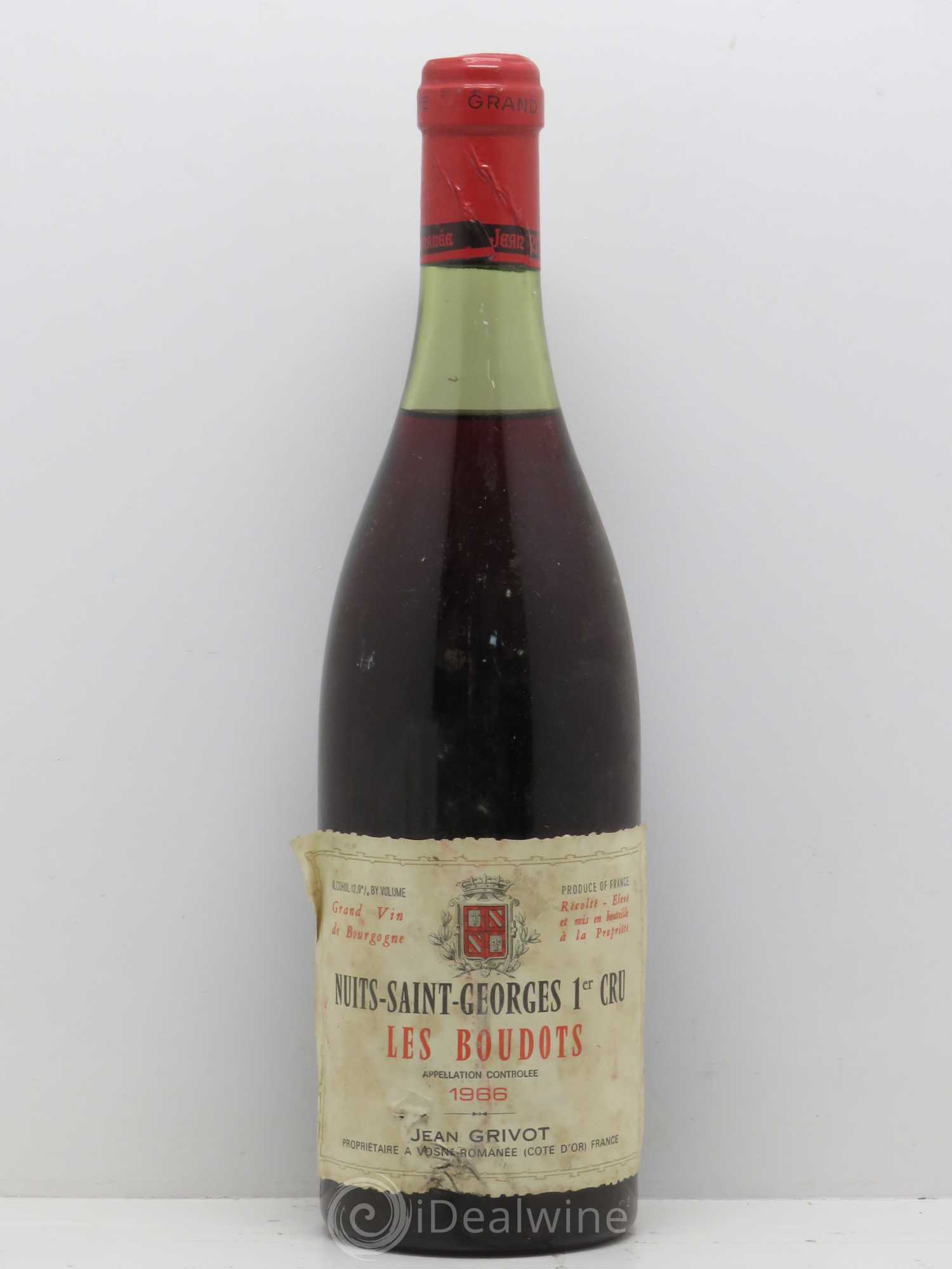 Nuits-Saint-Georges 1er Cru Aux Boudots Jean Grivot 1966 - Lot de 1 bouteille - 0