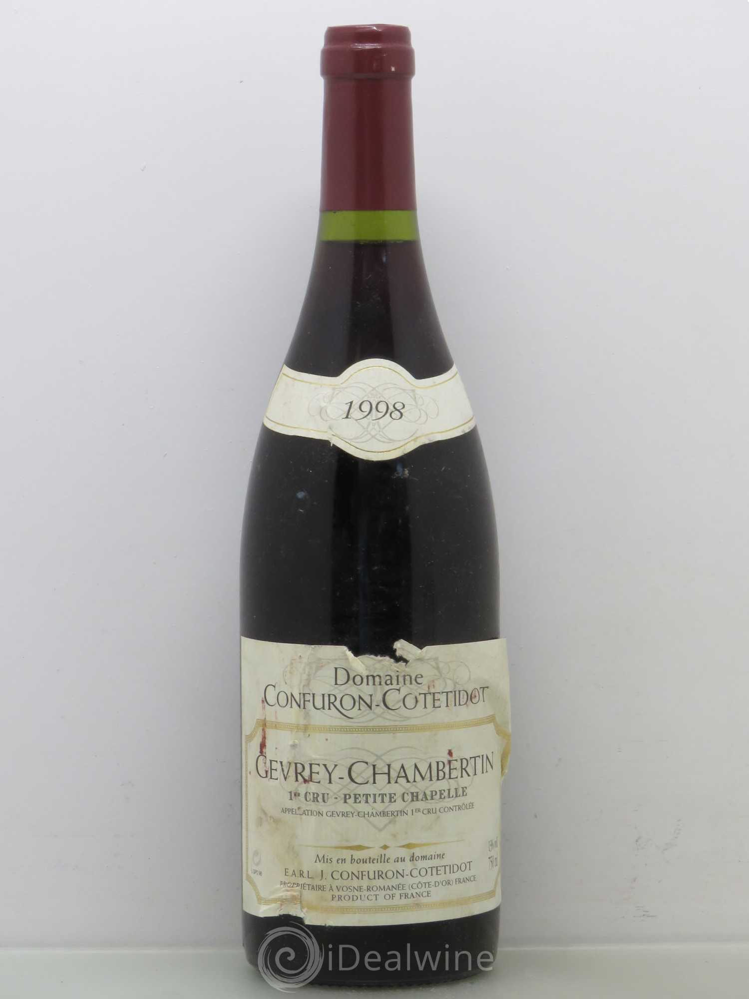 Gevrey-Chambertin 1er Cru Petite Chapelle Confuron-Cotetidot 1998 - Lot de 1 bouteille - 0