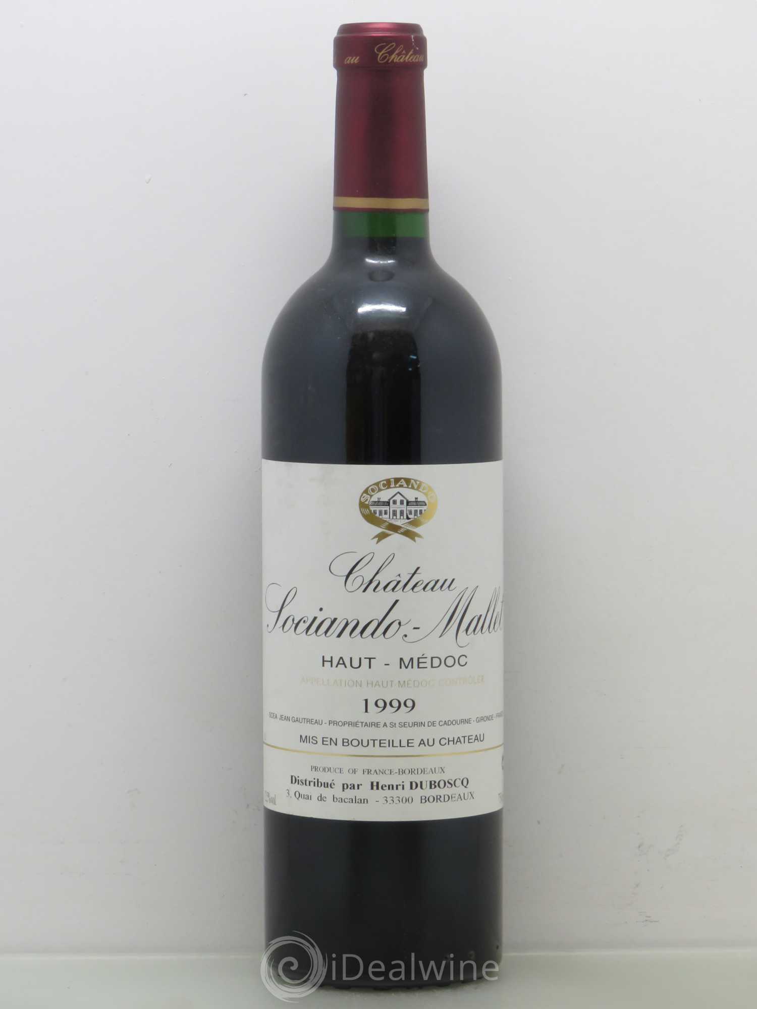 Château Sociando Mallet 1999 - Lot de 1 bouteille - 0