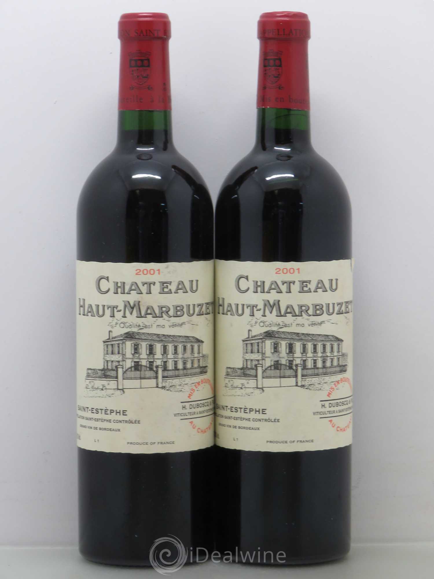 Château Haut Marbuzet 2001 - Lot de 2 bouteilles - 0