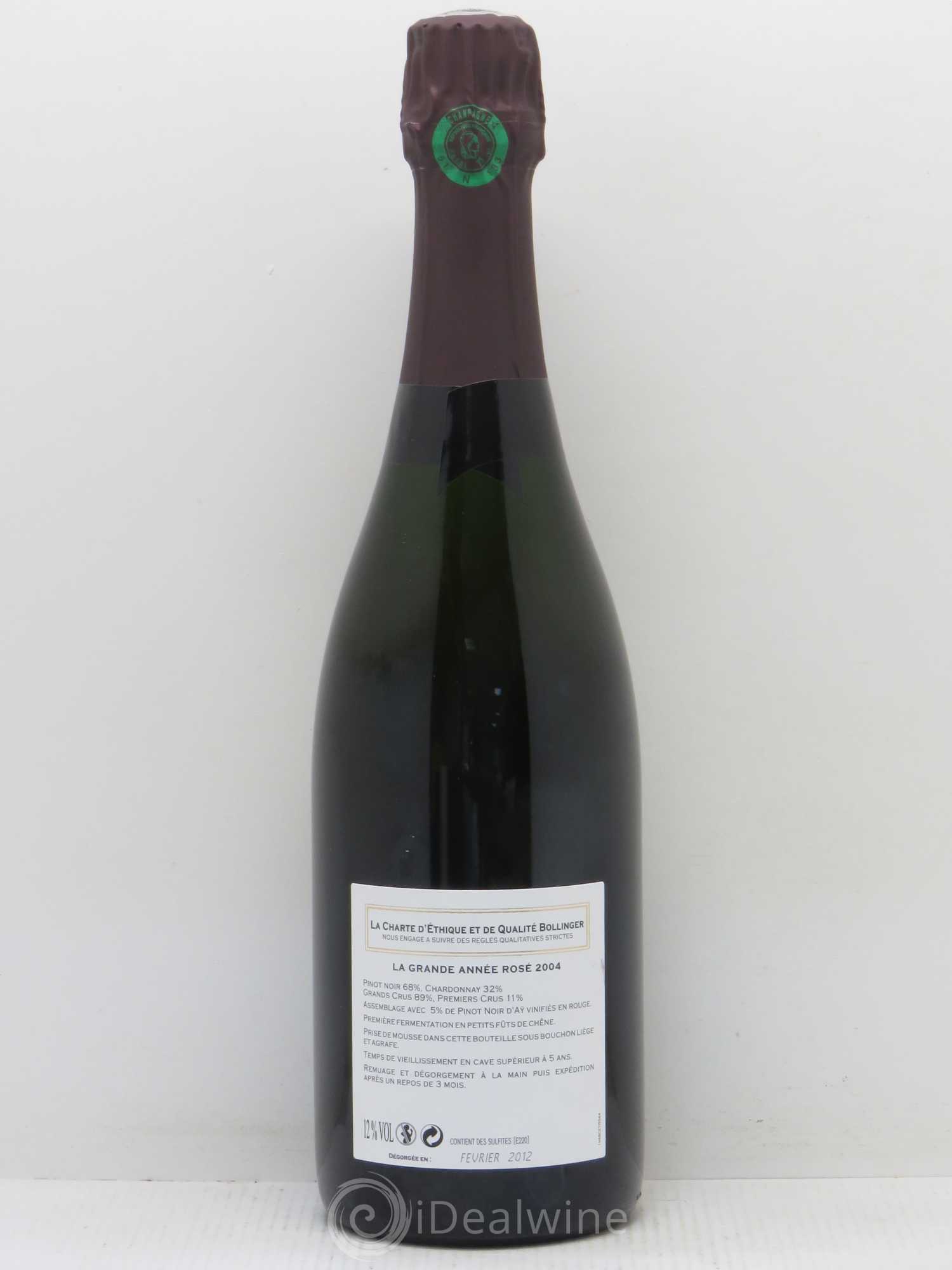 Grande Année Brut Bollinger 2004 - Lot de 1 bouteille - 1