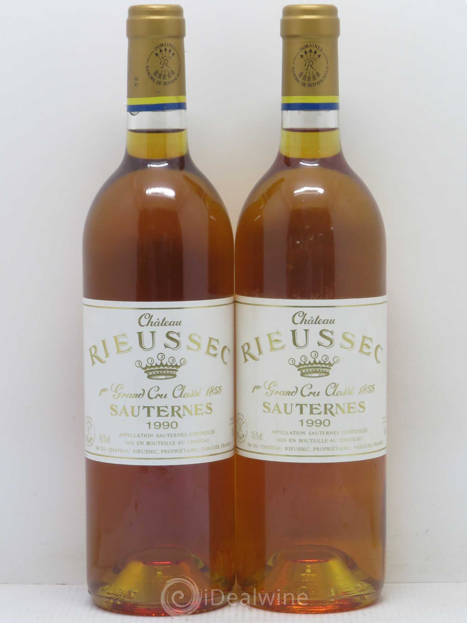 Château Rieussec 1er Grand Cru Classé 1990 - Lotto di 2 bottiglie - 0