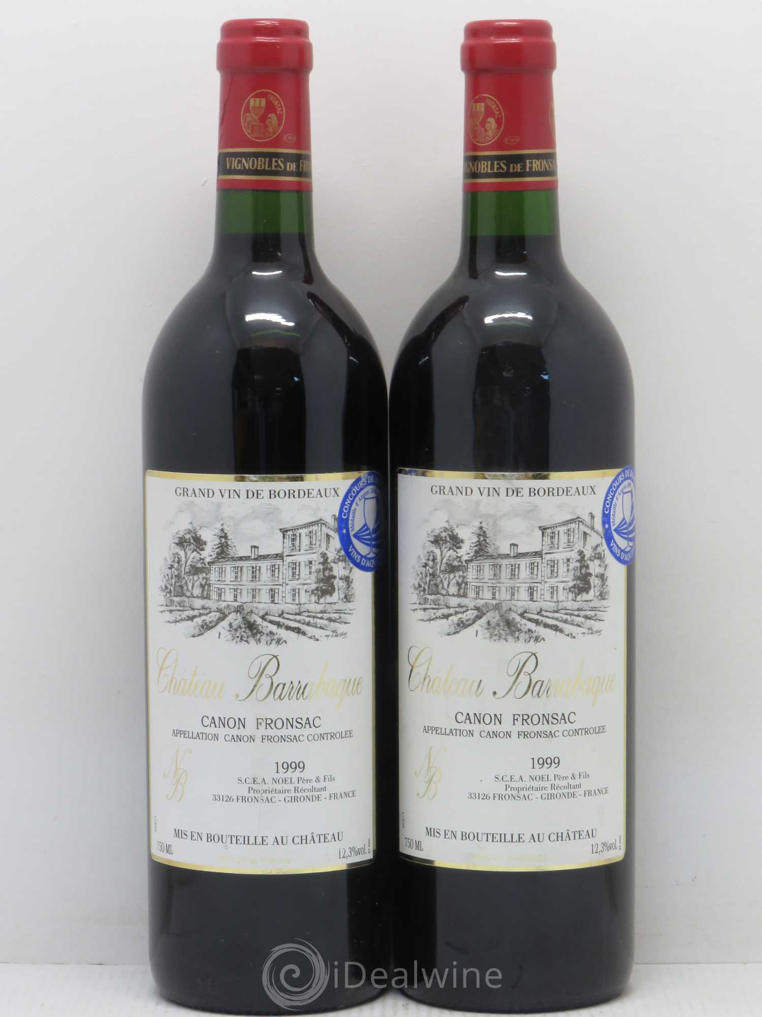 Canon-Fronsac Château de Barrabaque 1999 - Lot de 2 bouteilles - 0
