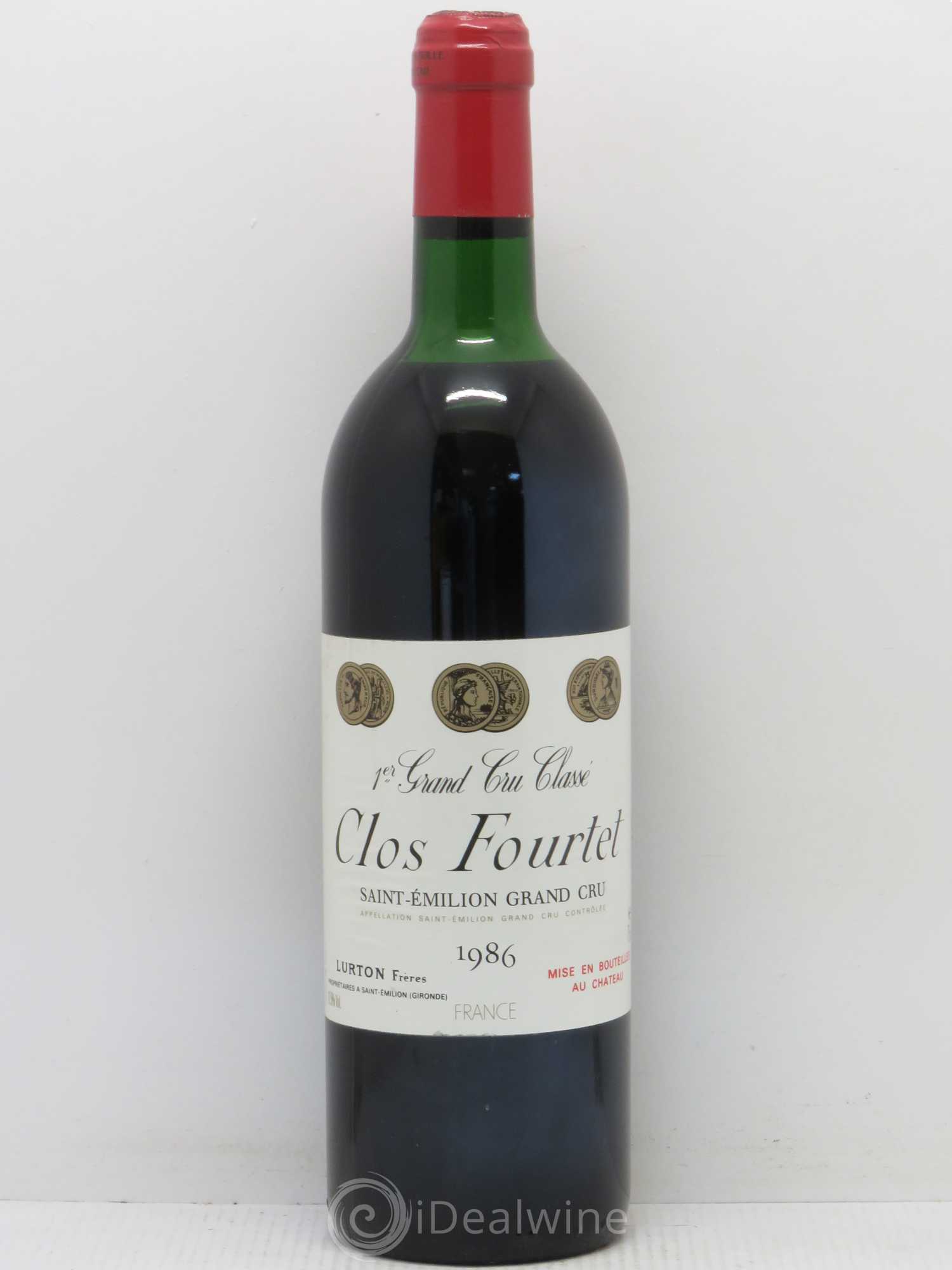Clos Fourtet 1er Grand Cru Classé B 1986 - Lot de 1 bouteille - 0