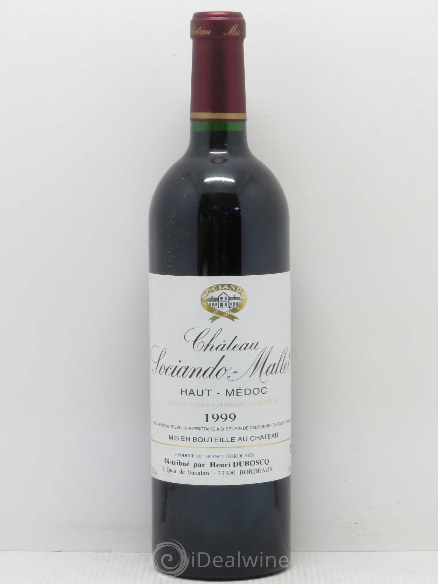 Château Sociando Mallet 1999 - Lot de 1 bouteille - 0