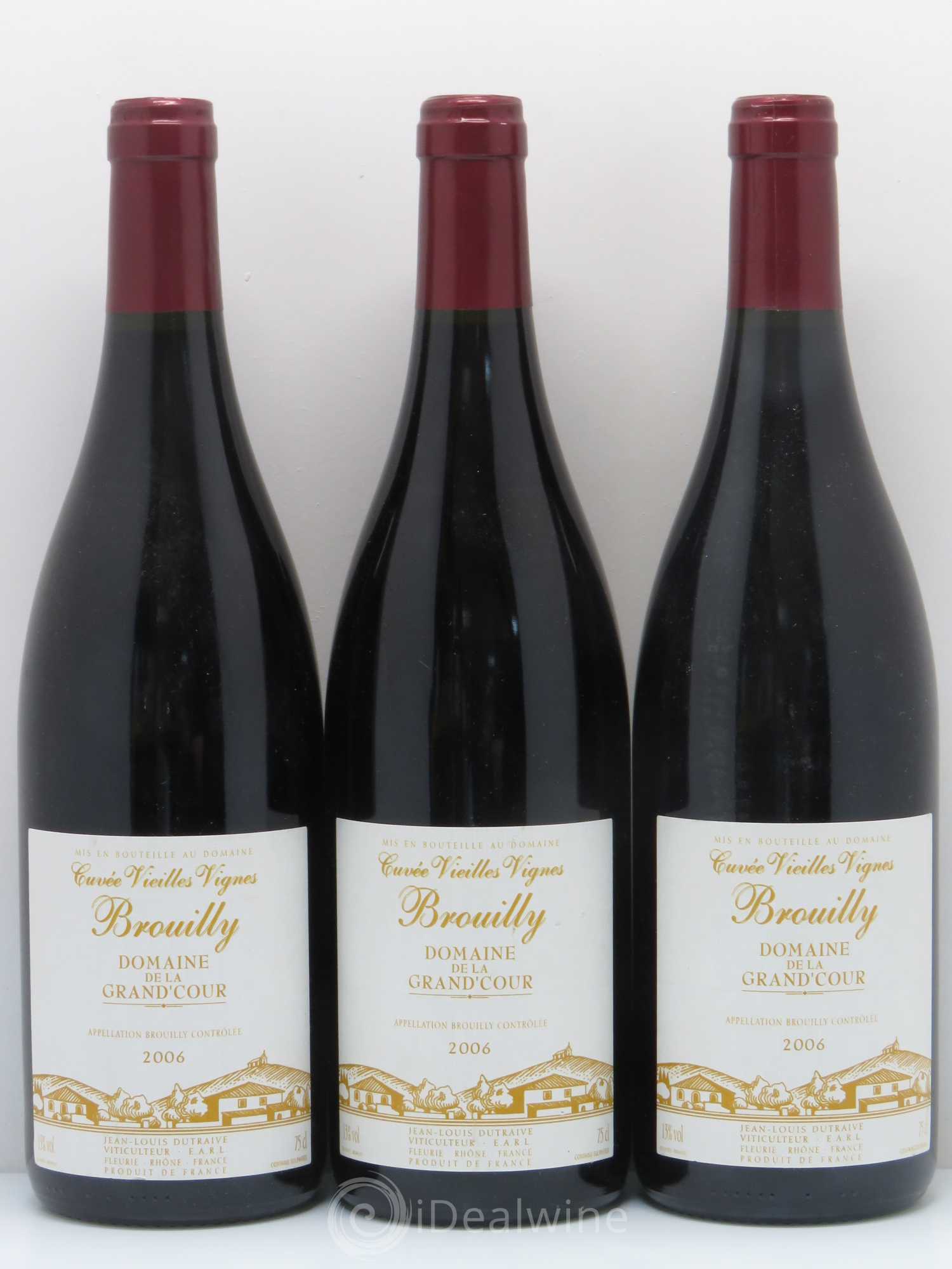 Brouilly Vieilles Vignes Grand'cour (Domaine de la) - Jean-Louis Dutraive 2006 - Lot de 3 bouteilles - 0