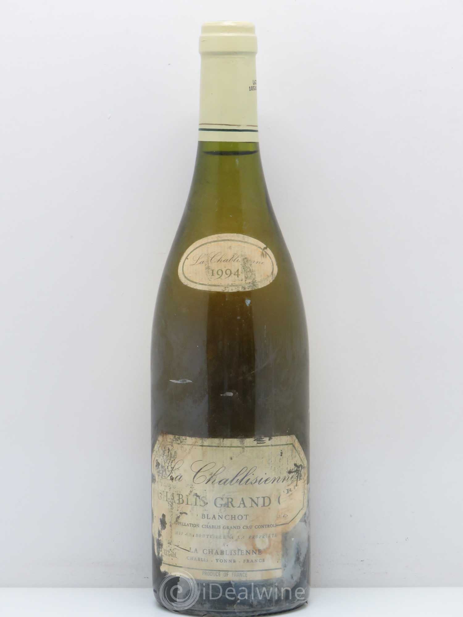 Chablis Grand Cru Blanchot La Chablisienne 1994 - Lot de 1 bouteille - 0