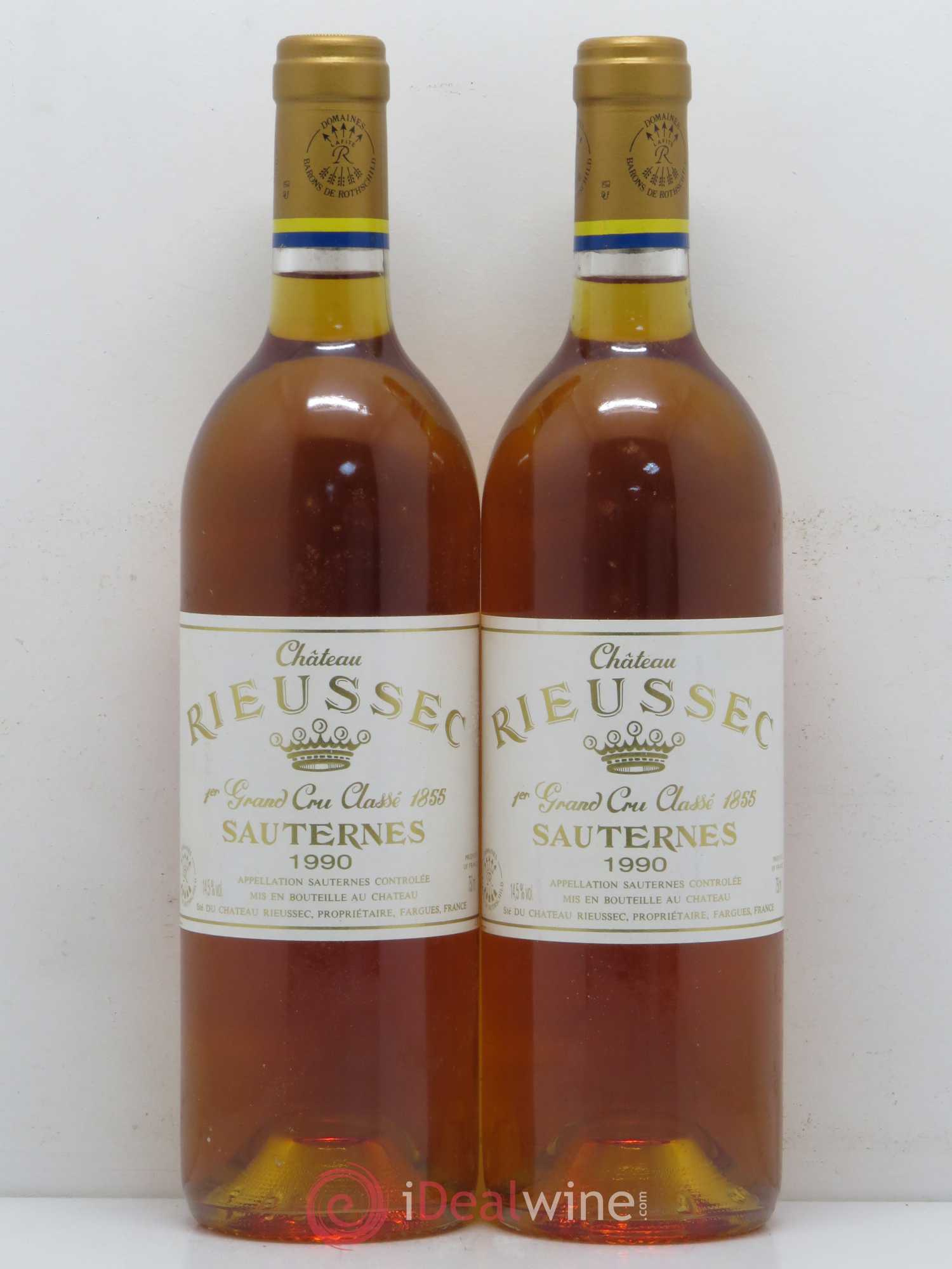 Château Rieussec 1er Grand Cru Classé 1990 - Lotto di 2 bottiglie - 0