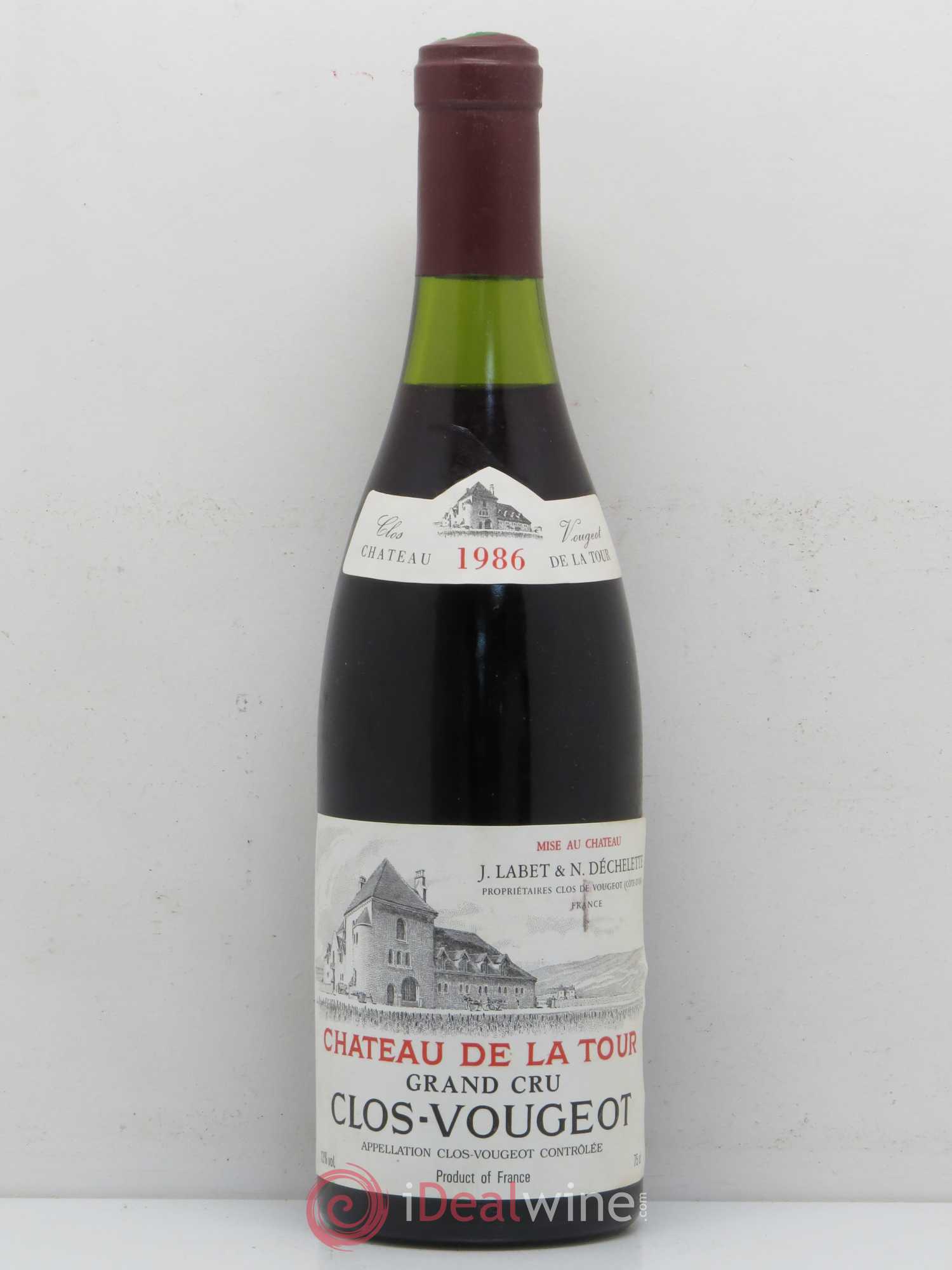 Clos de Vougeot Grand Cru Château de La Tour 1986 - Lot de 1 bouteille - 0