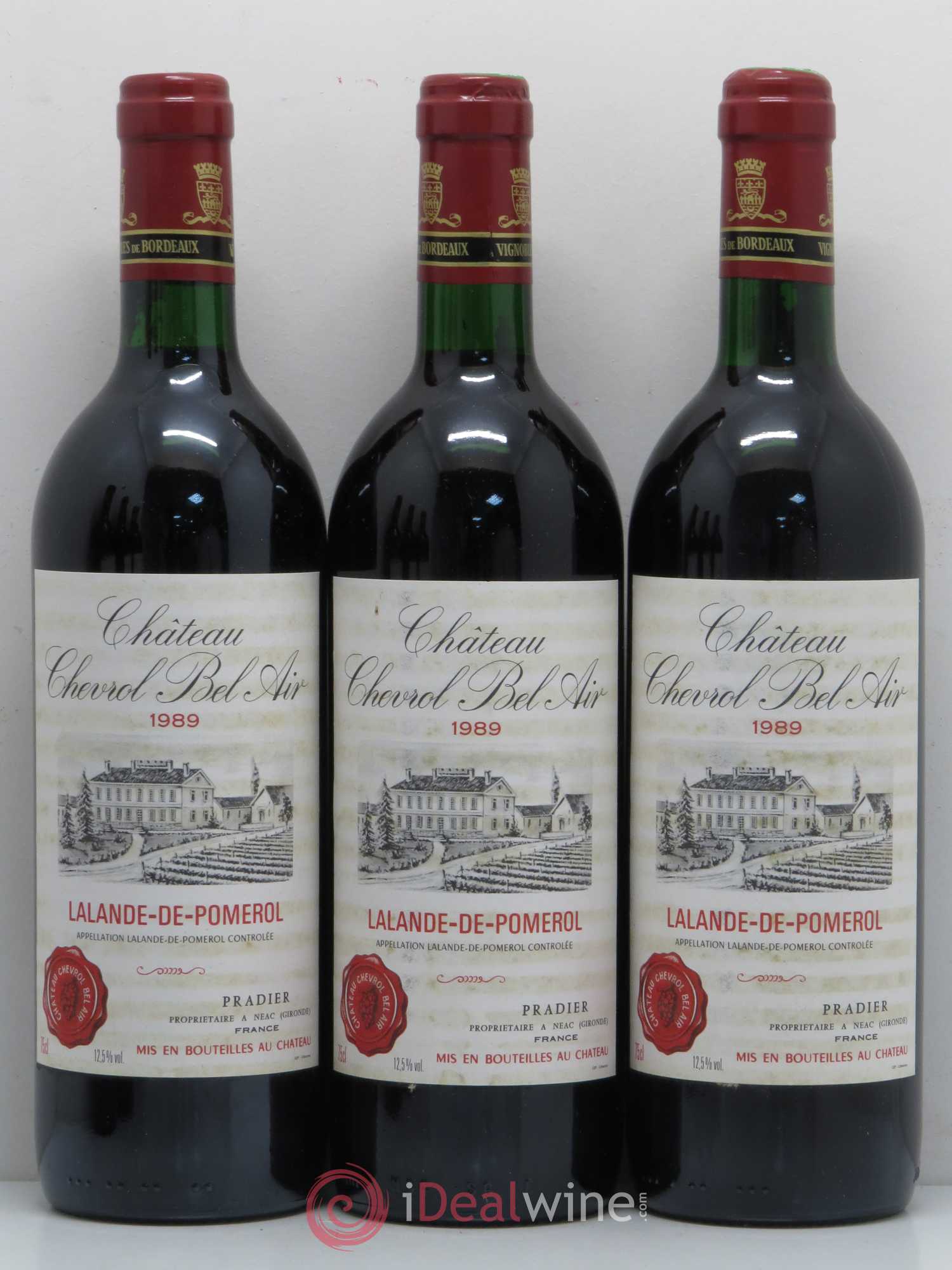 Bordeaux Château Chevrol Bel Air Lalande de Pomerol 1989 - Posten von 6 Flaschen - 1