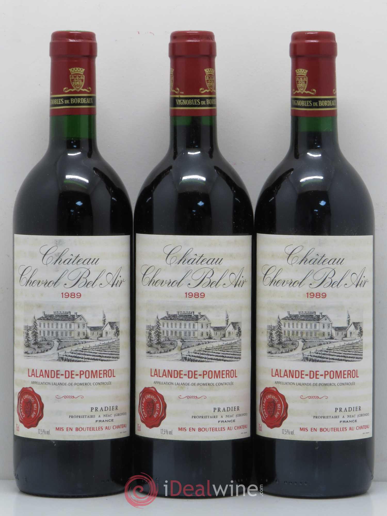 Bordeaux Château Chevrol Bel Air Lalande de Pomerol 1989 - Posten von 6 Flaschen - 2