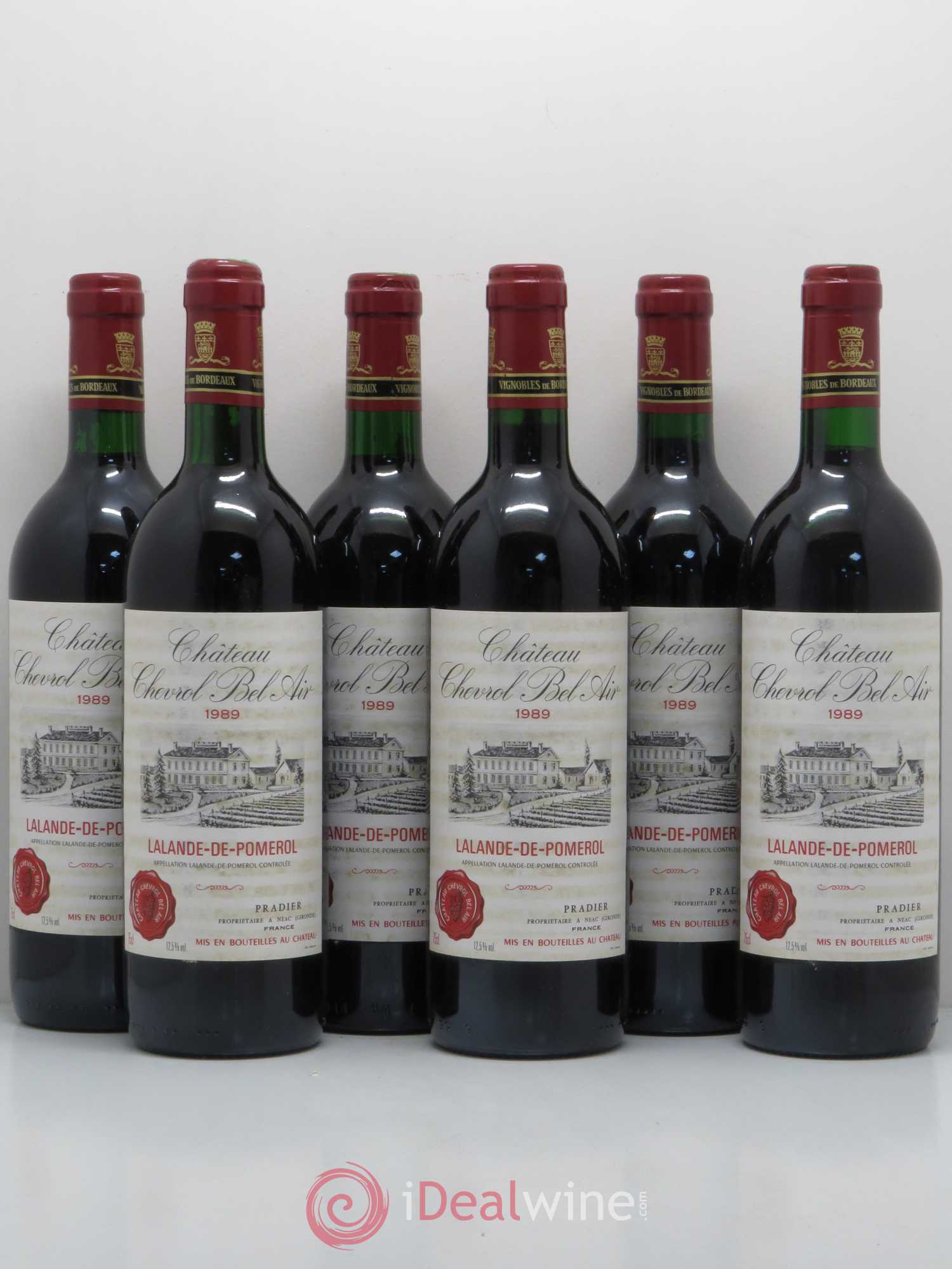Bordeaux Château Chevrol Bel Air Lalande de Pomerol 1989 - Posten von 6 Flaschen - 0