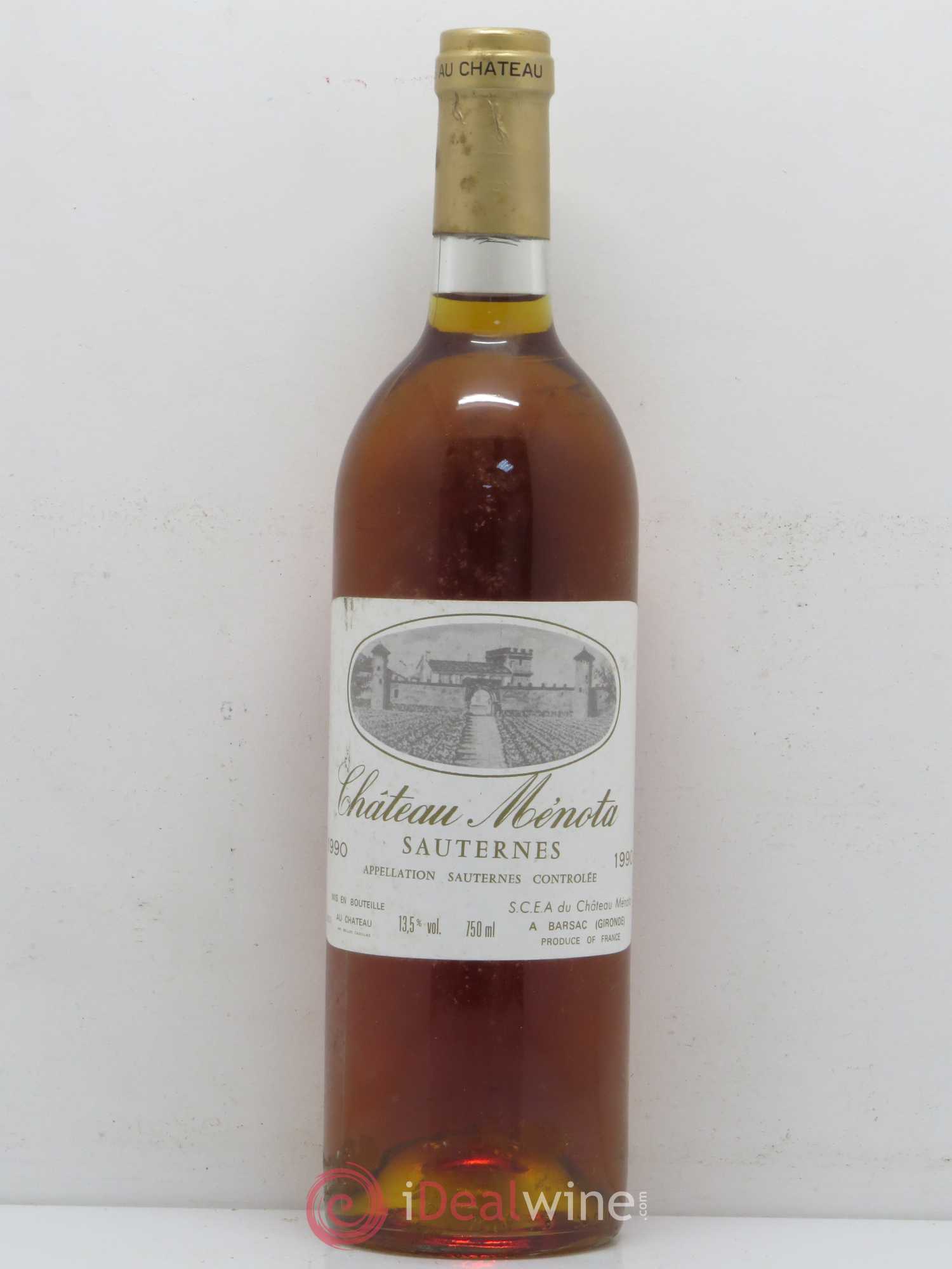 Sauternes Château Ménota 1990 - Posten von 1 Flasche - 0