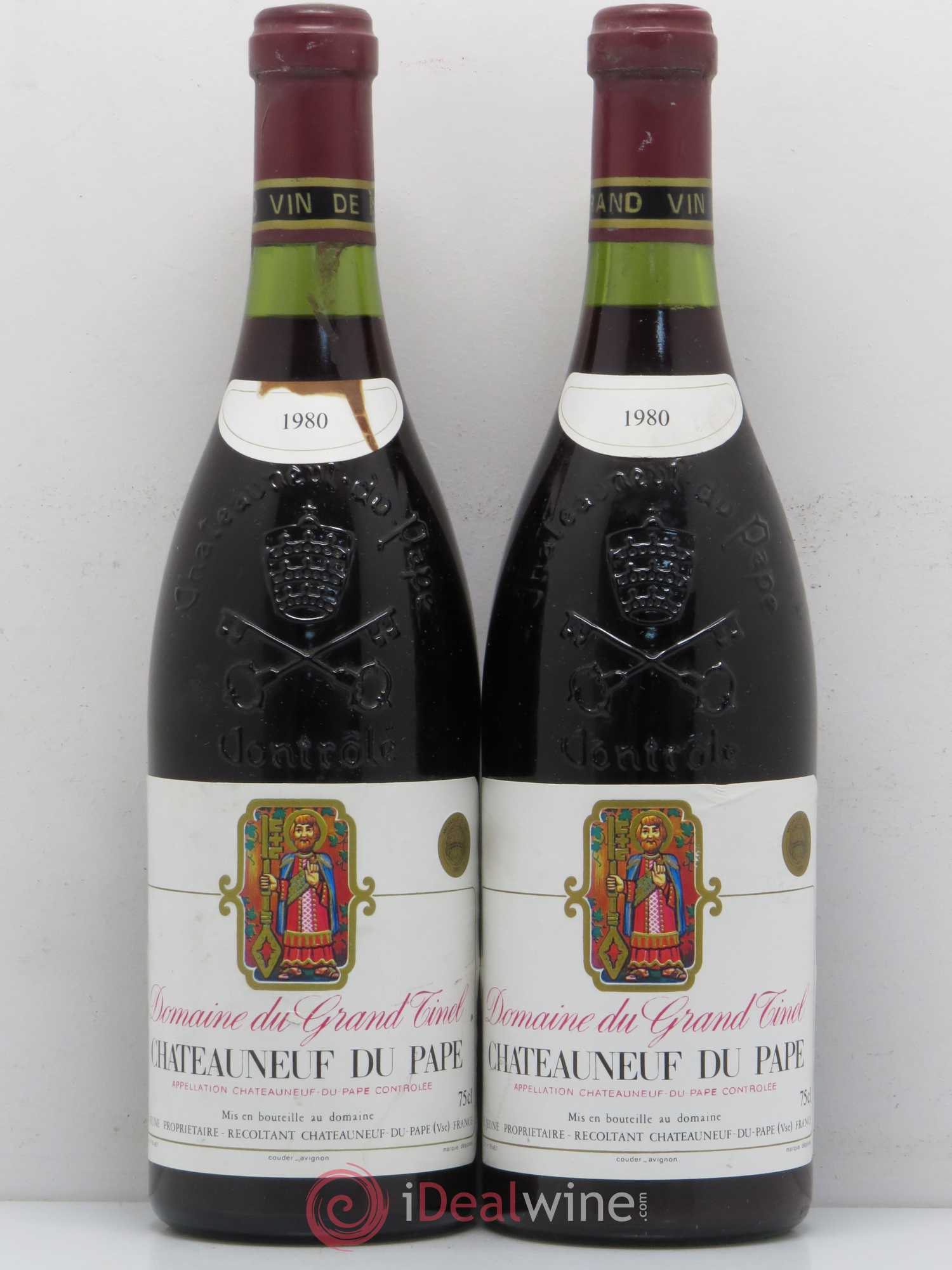 Châteauneuf-du-Pape Domaine Grand Tinel 1980 - Lot de 2 bouteilles - 0