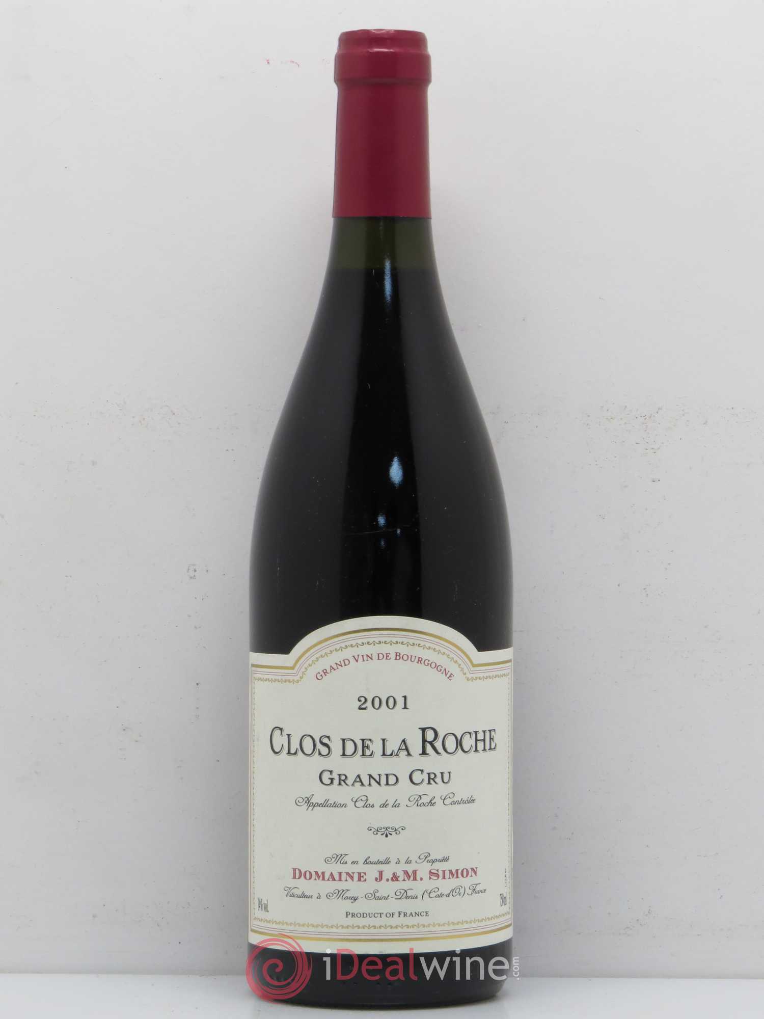 Clos de la Roche Grand Cru Simon 2001 - Posten von 1 Flasche - 0