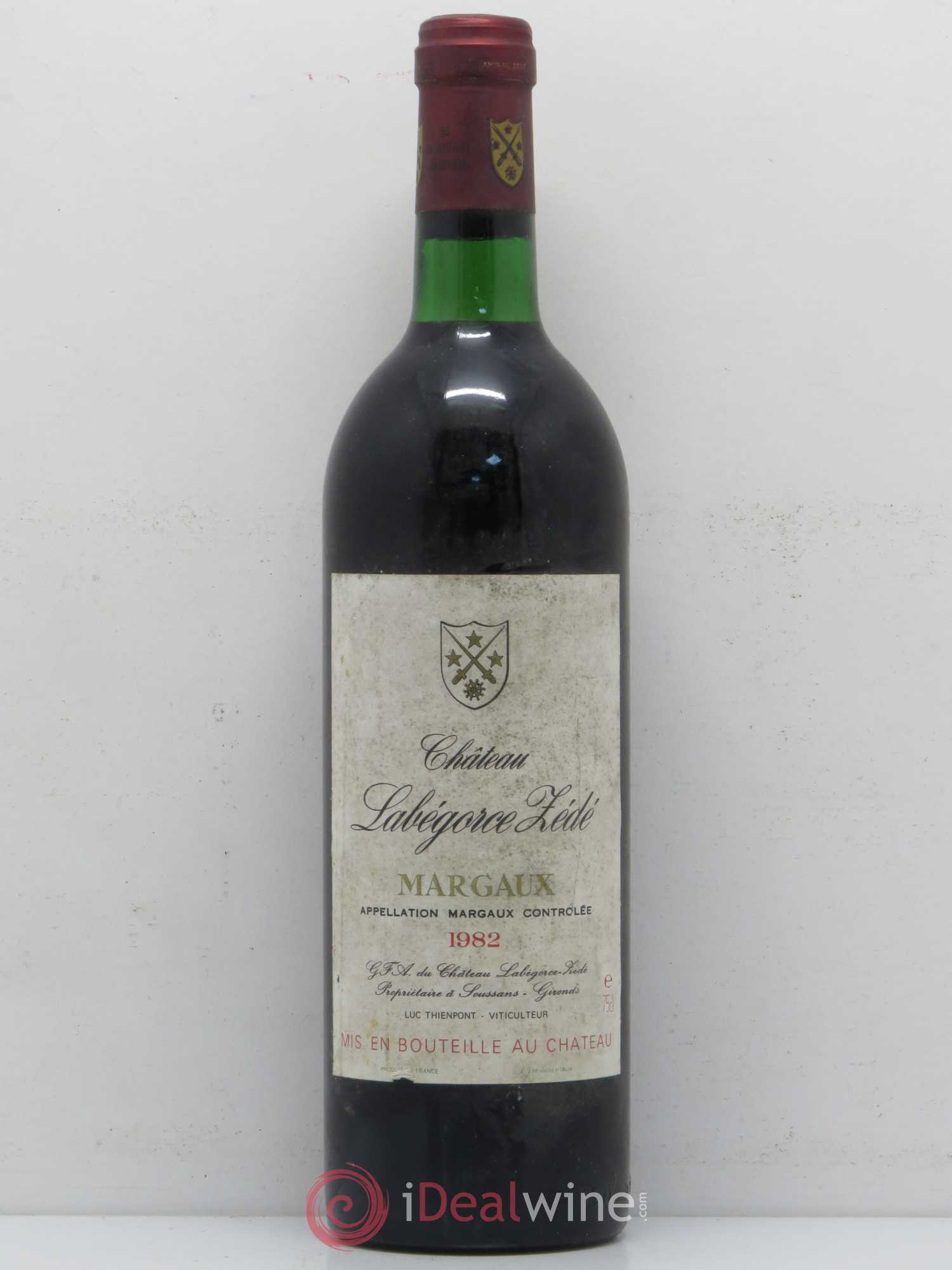 Château Labegorce Zédé Cru Bourgeois 1982 - Lot de 1 bouteille - 0