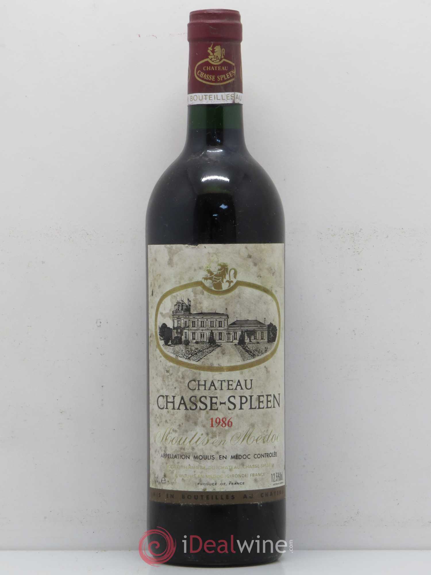 Château Chasse Spleen 1986 - Lot de 1 bouteille - 0